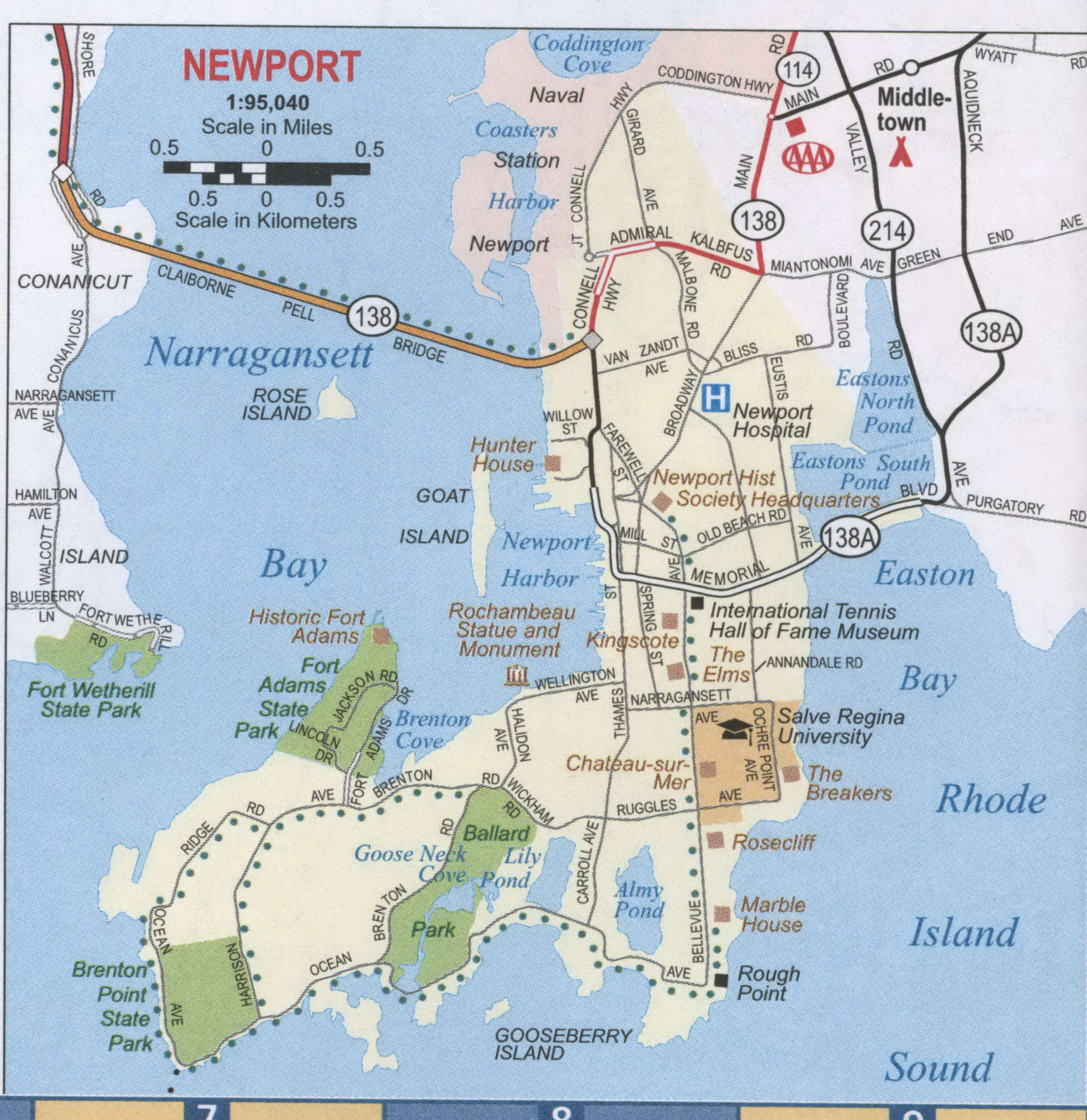 Newport road map
