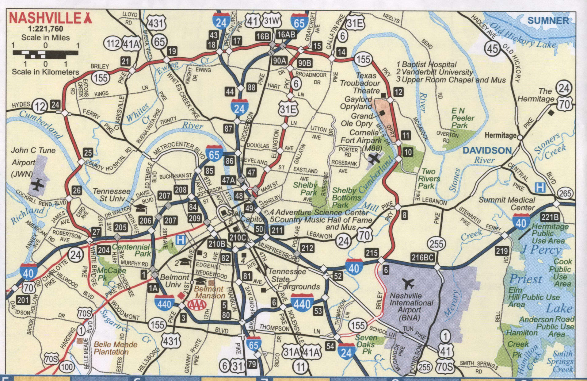 Nashville road map