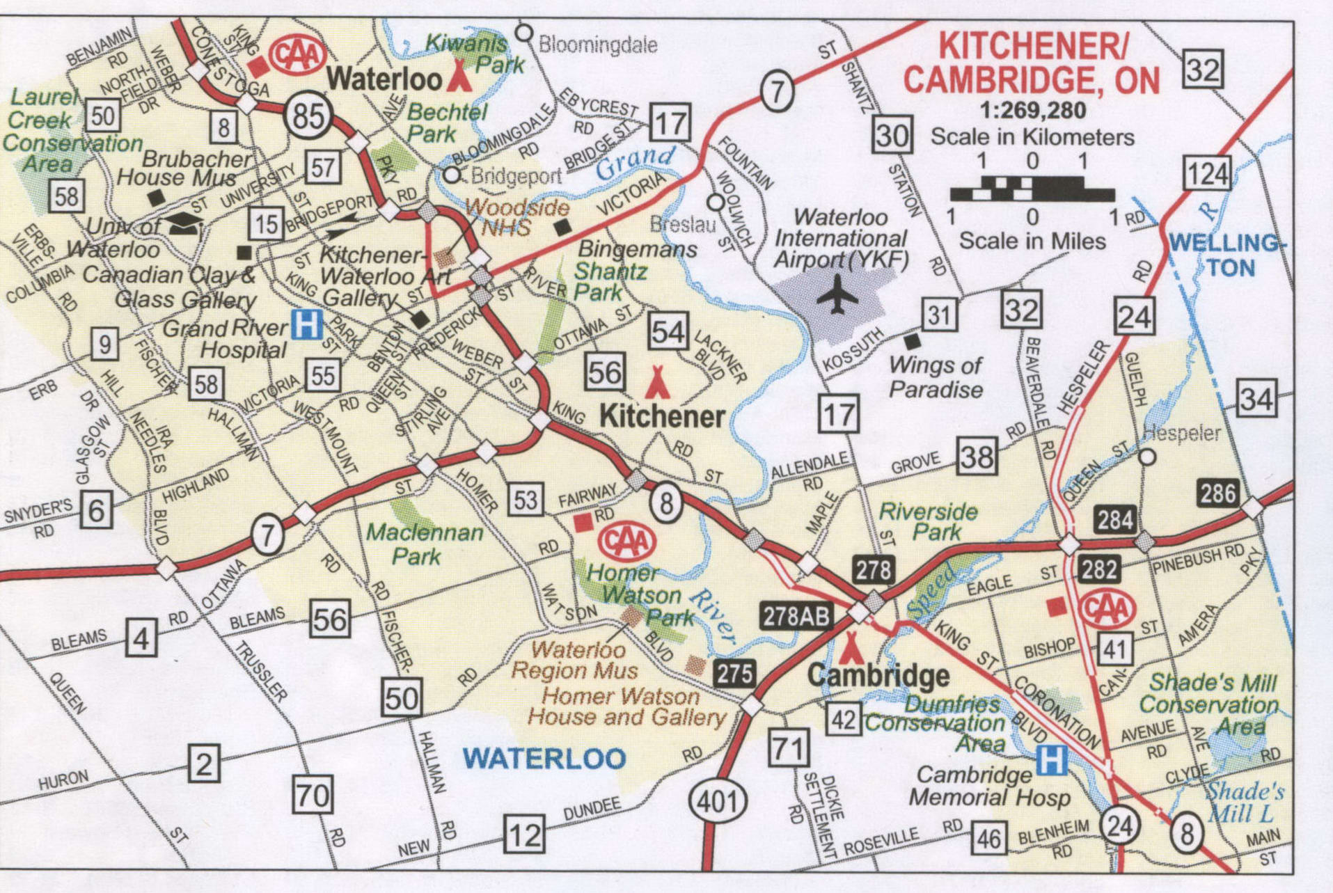 Kitchener road map