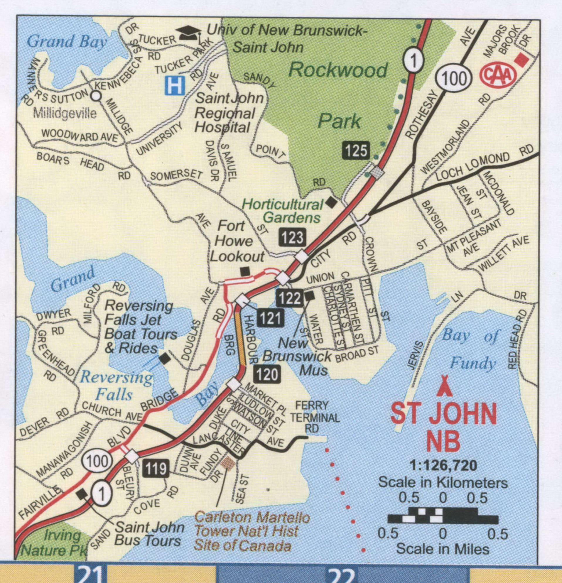 St John NB road map