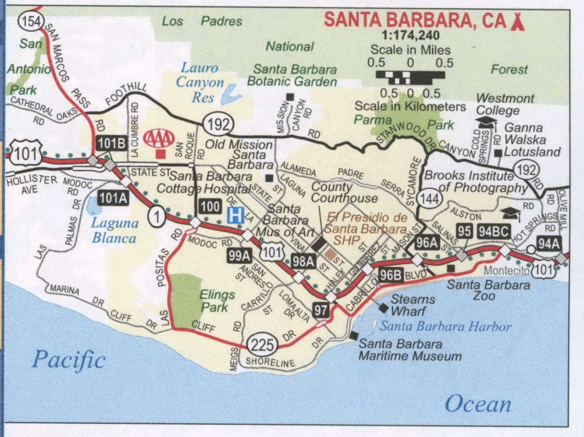 Santa Barbara road map