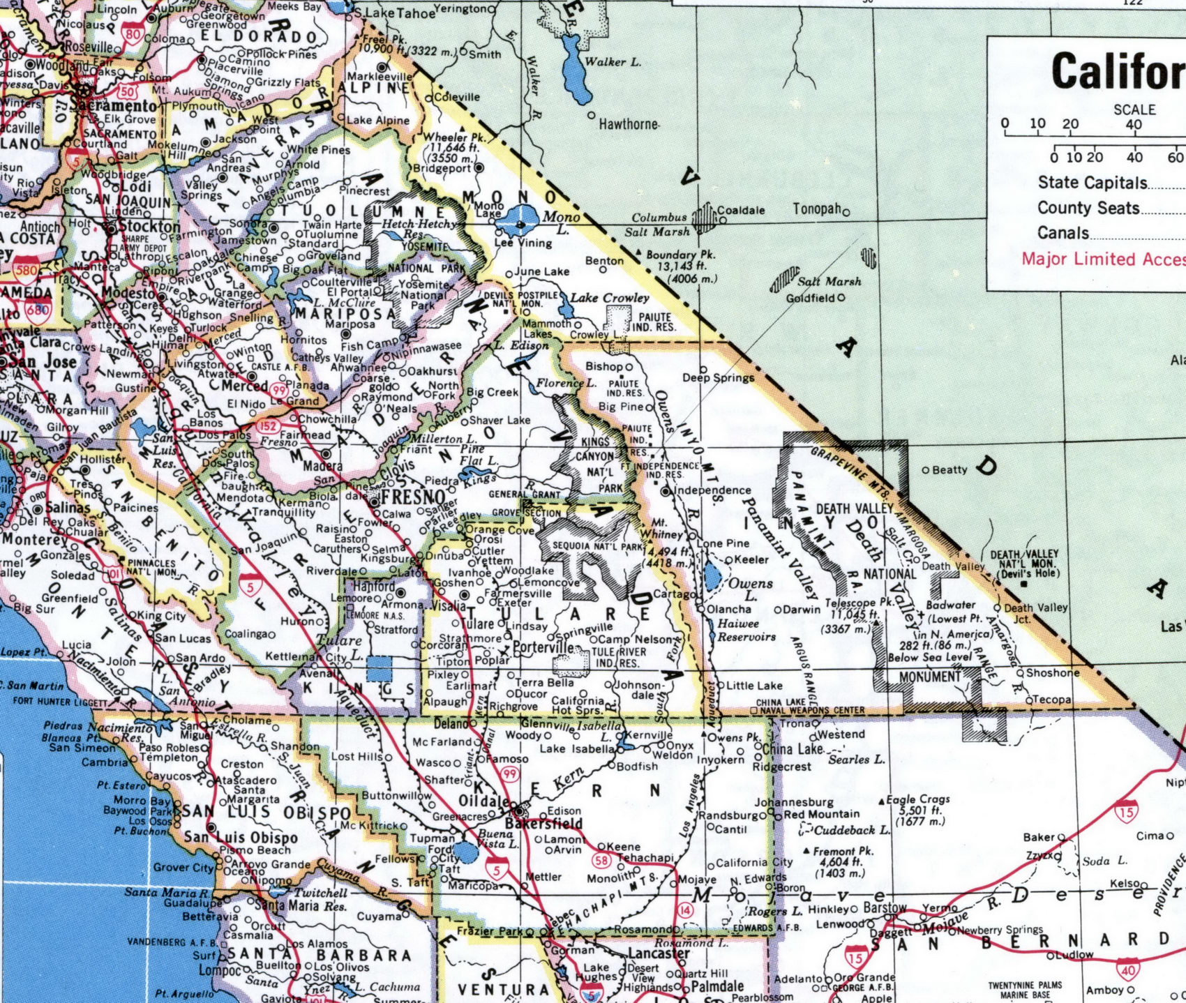 San Joaquin Valley region map