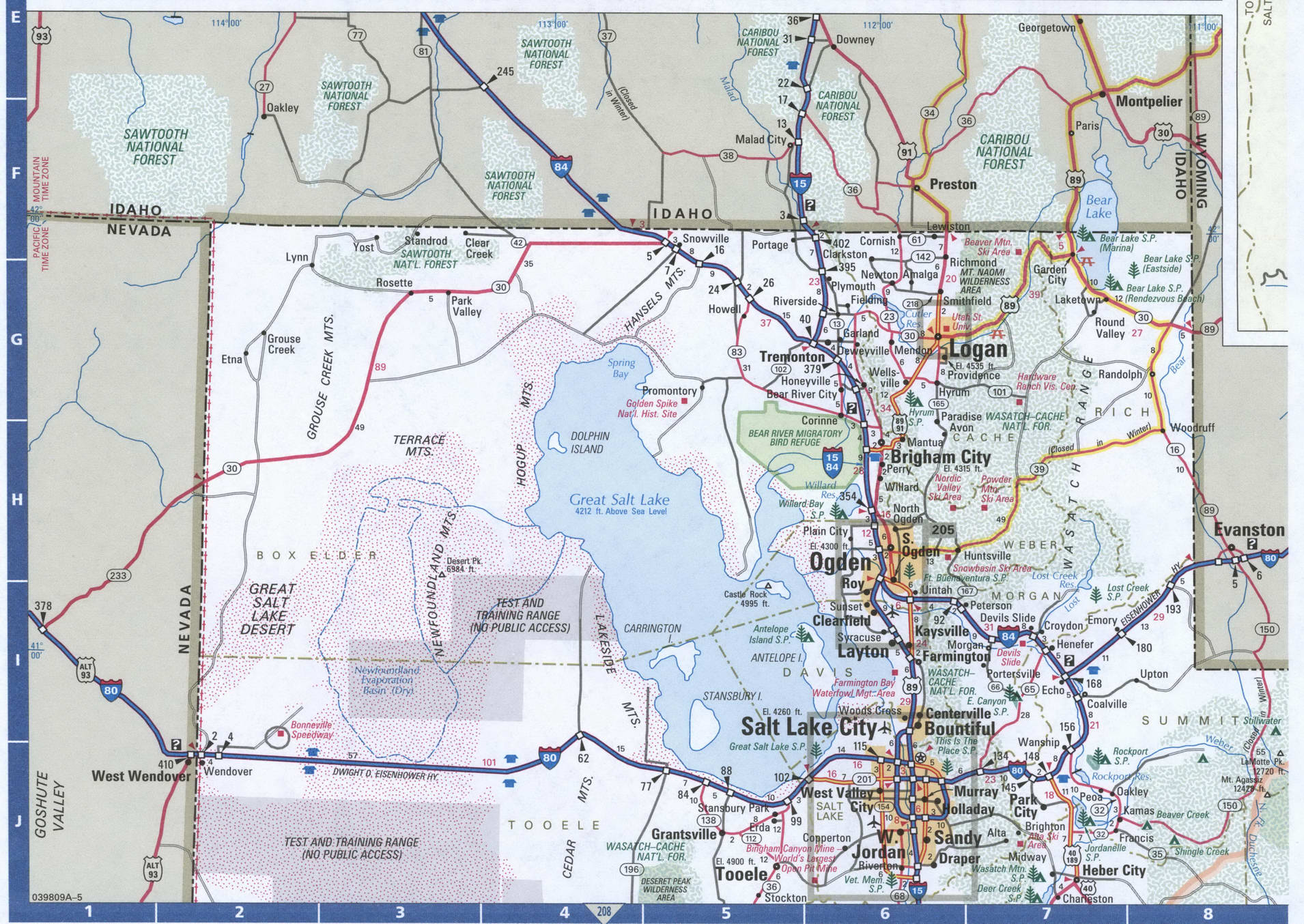 Map Utah North