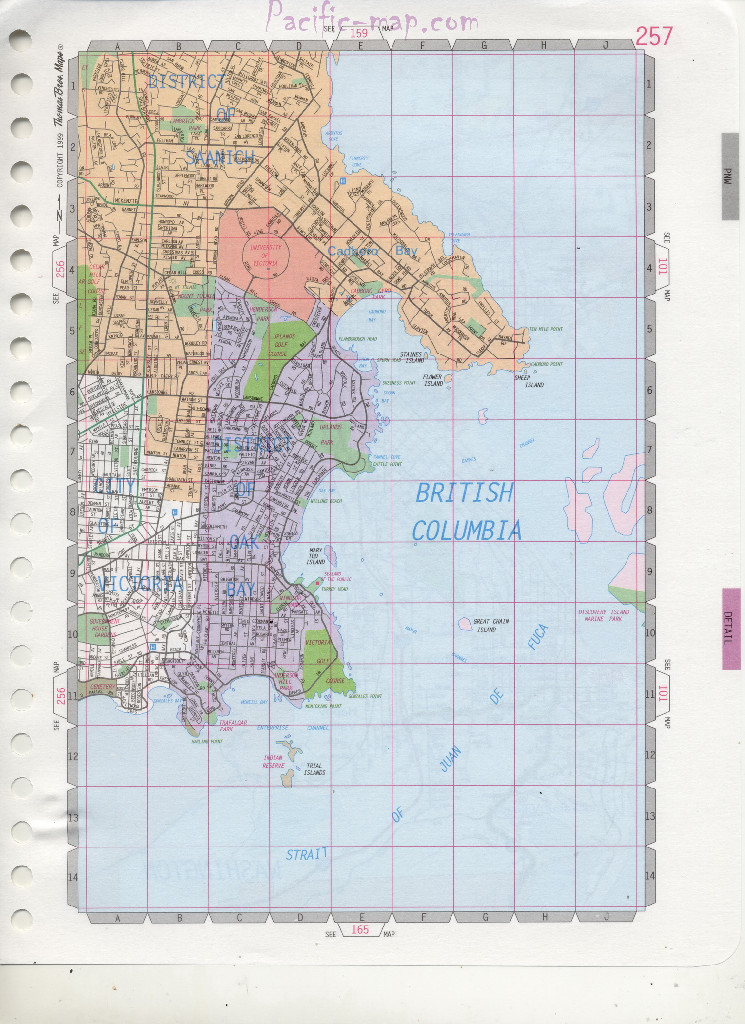 map of District of Oak Bay, British Columbia
