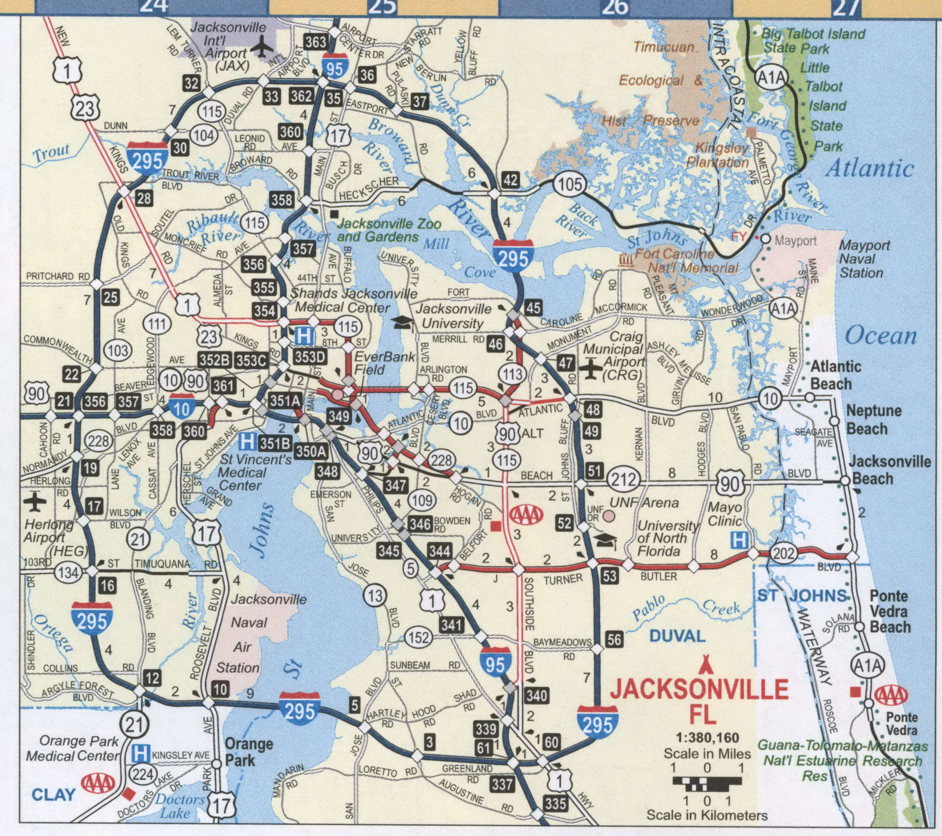 Jacksonville Zip Code Map Printable 2658