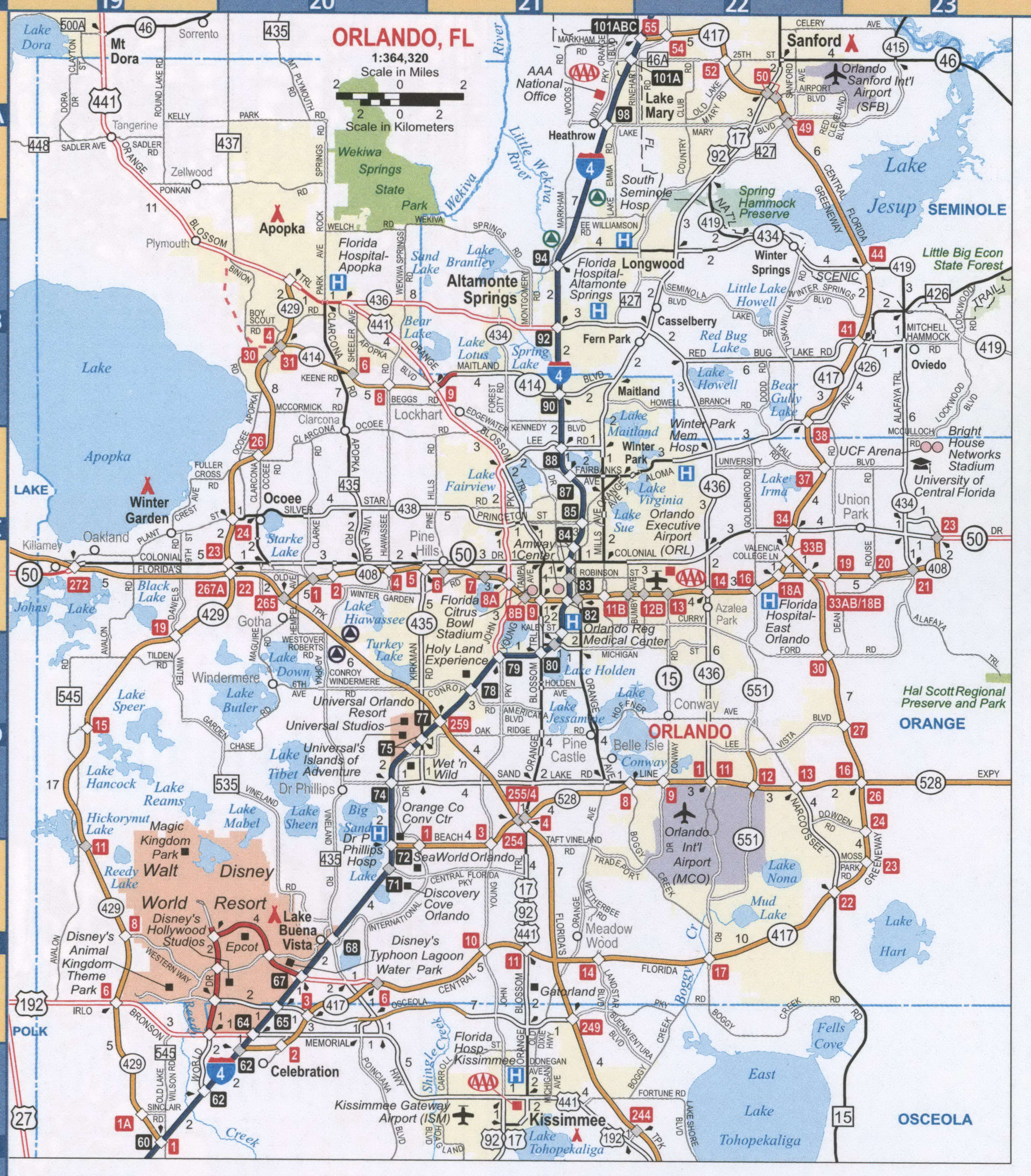 Orlando FL road map