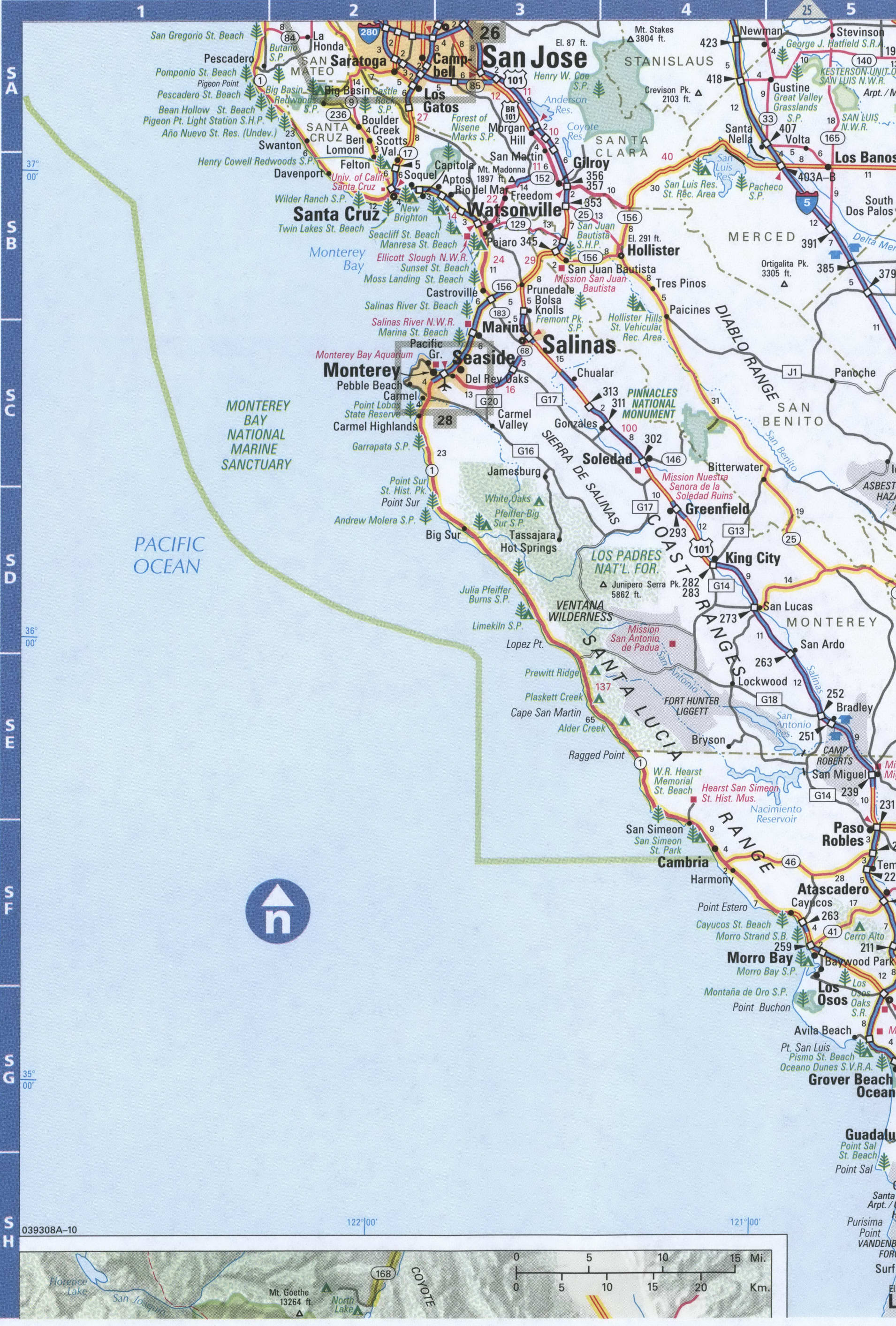Central California map