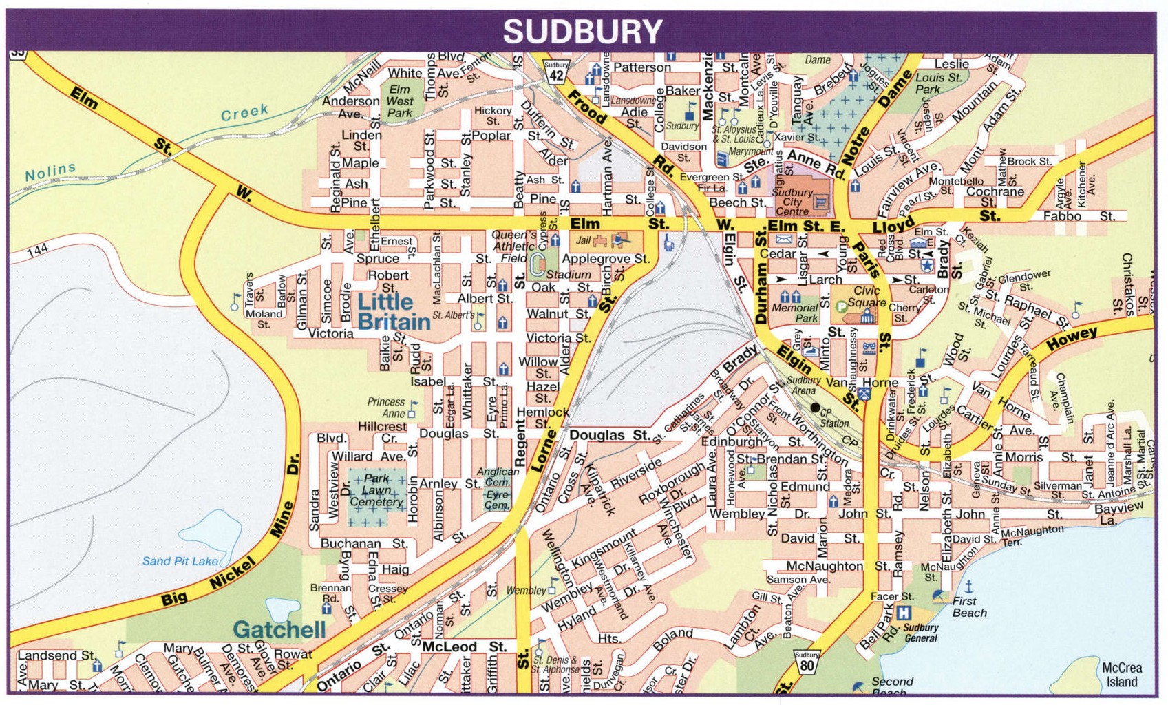 Sudbury road map