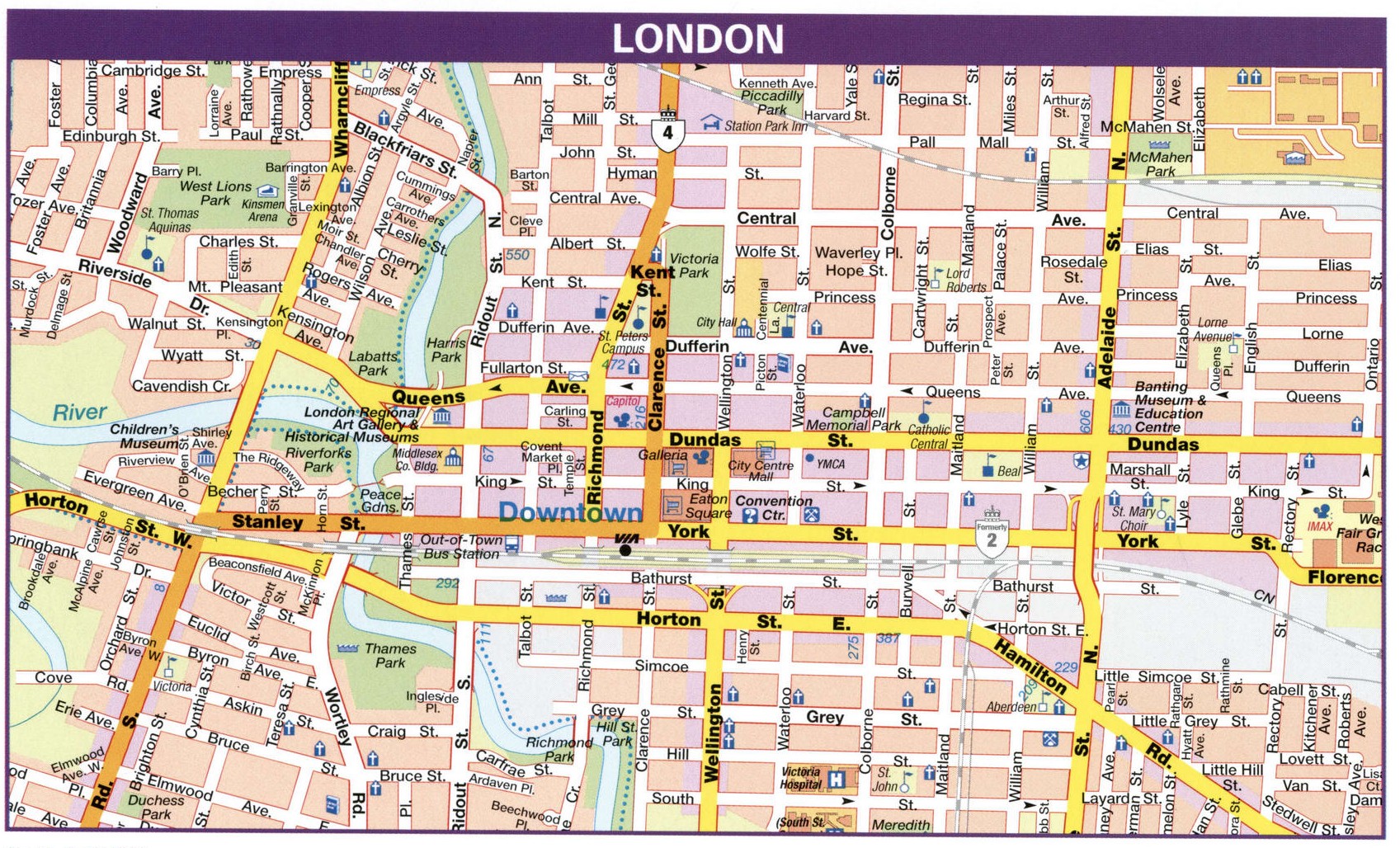 London Canada road map