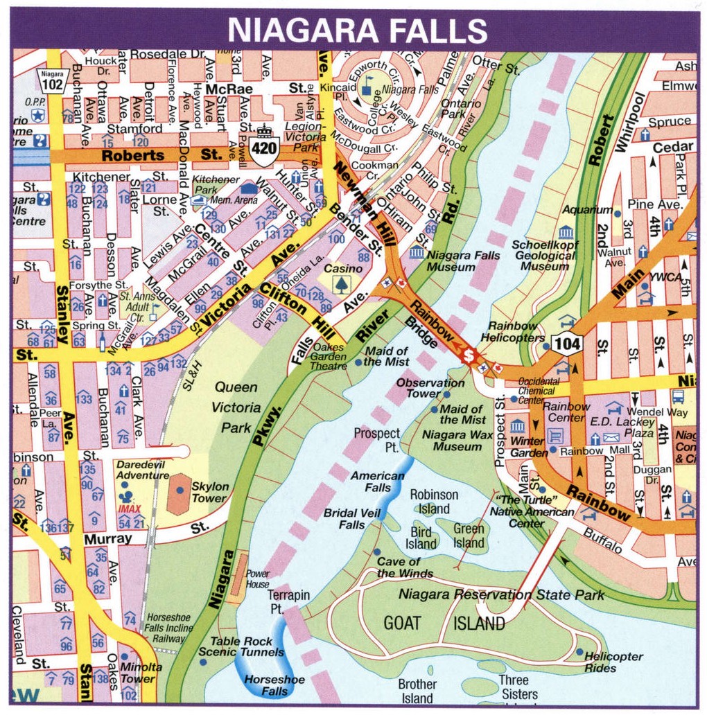 Niagara Falls road map