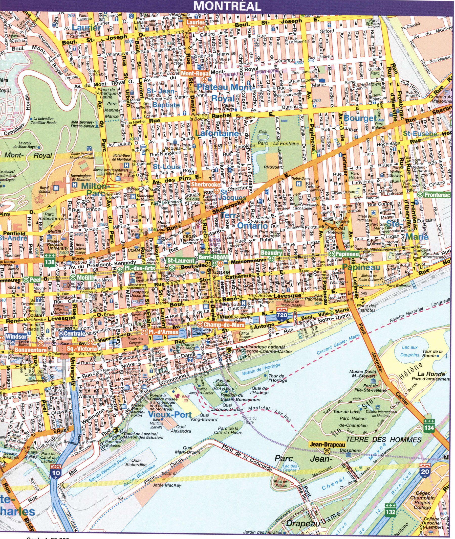 Montreal roads map