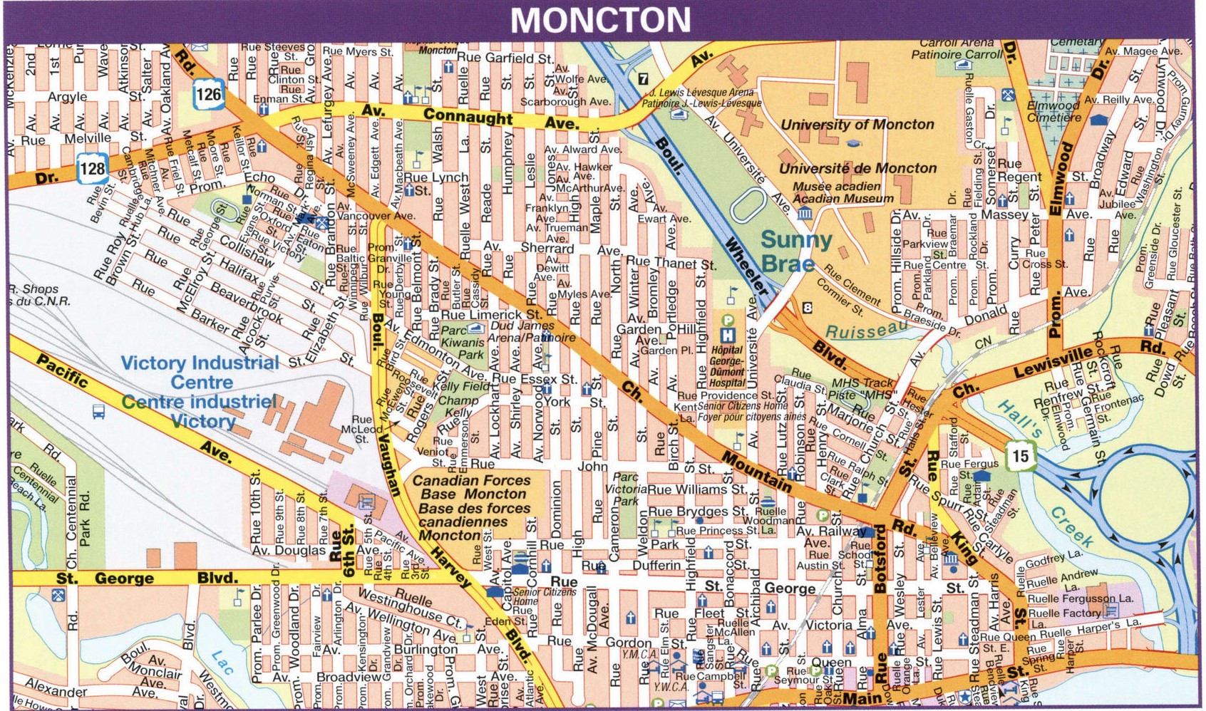 Moncton road map