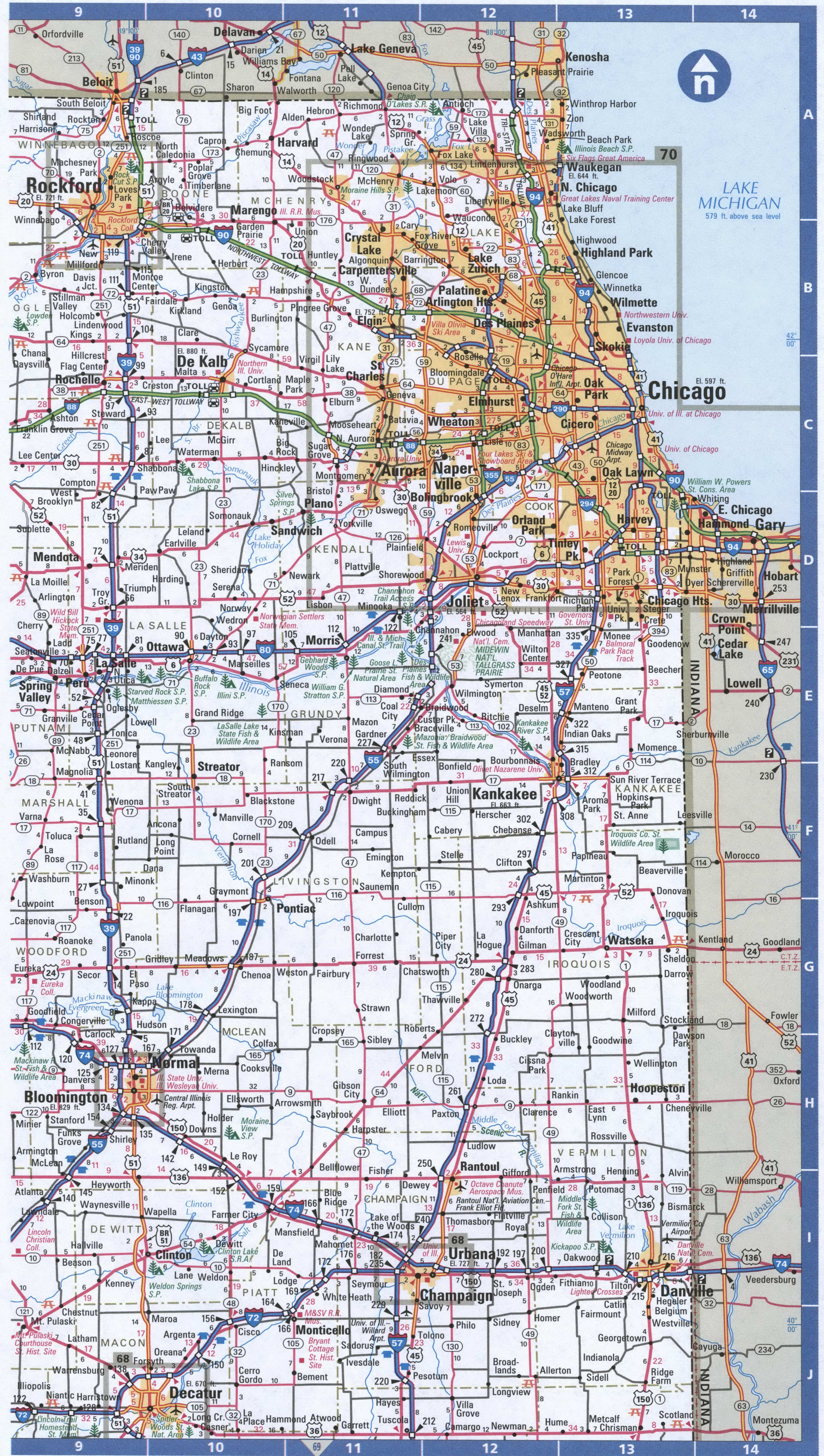 NorthEast Illinois map