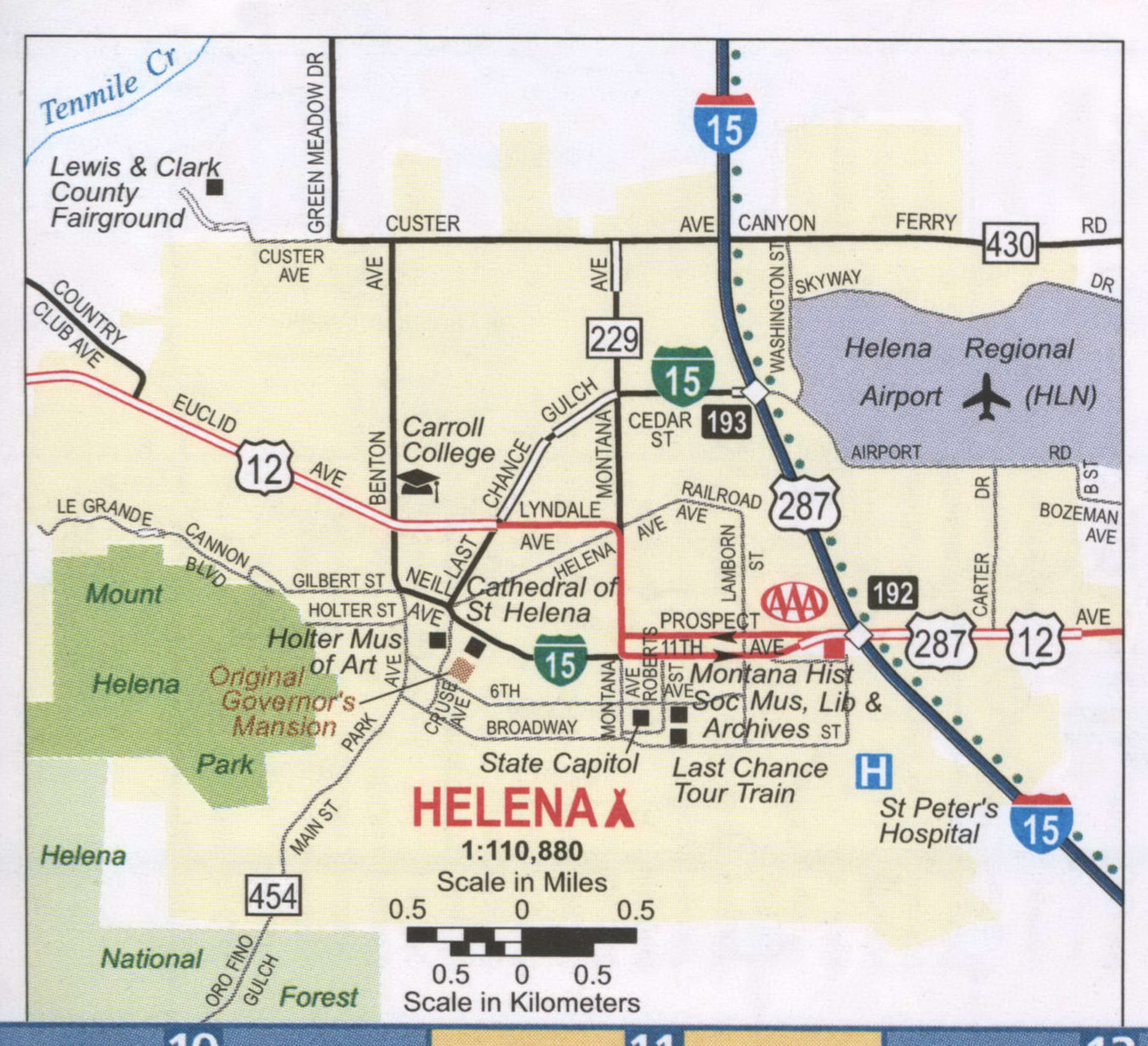 Helena MT road map