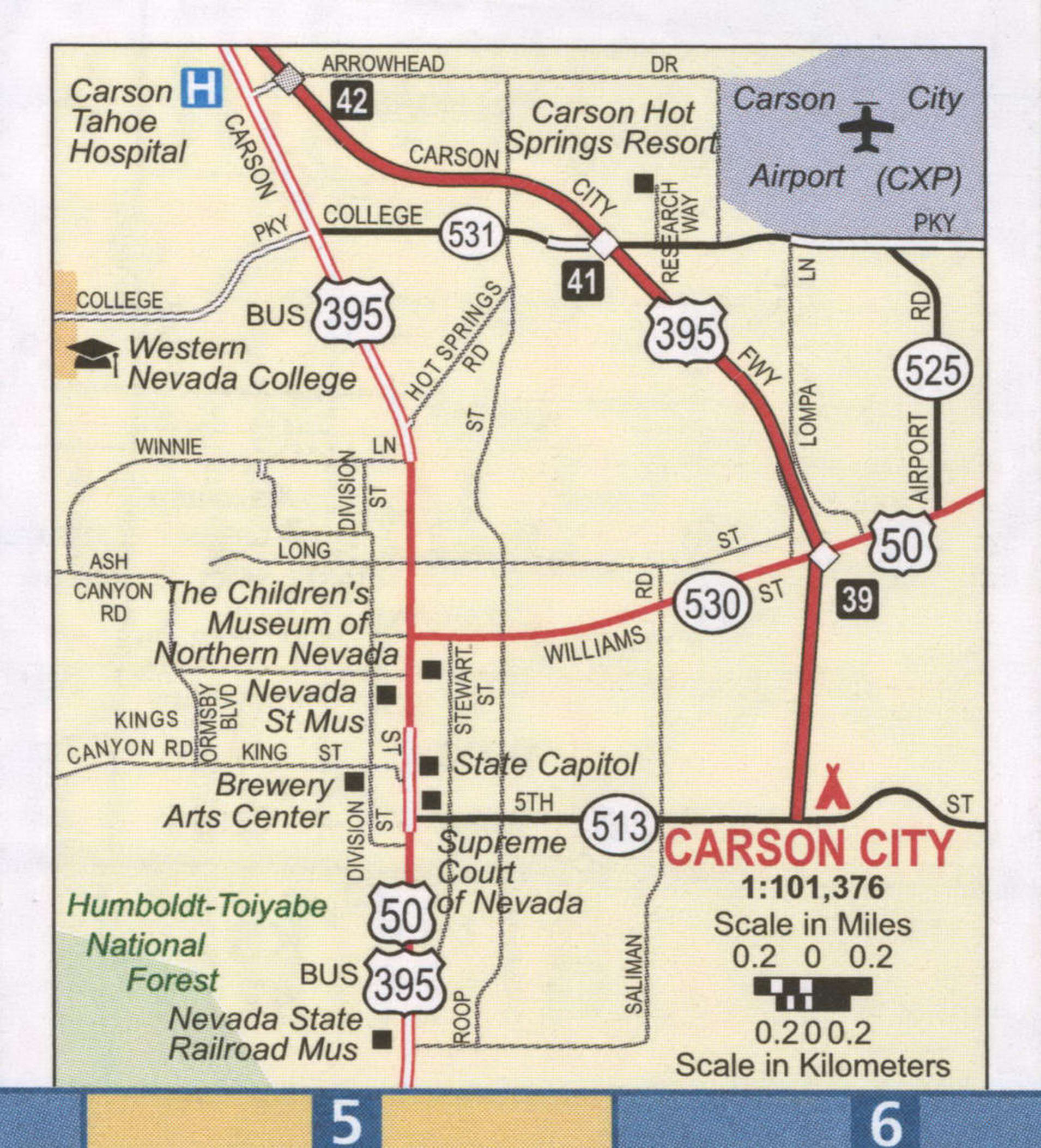 Carson city road map