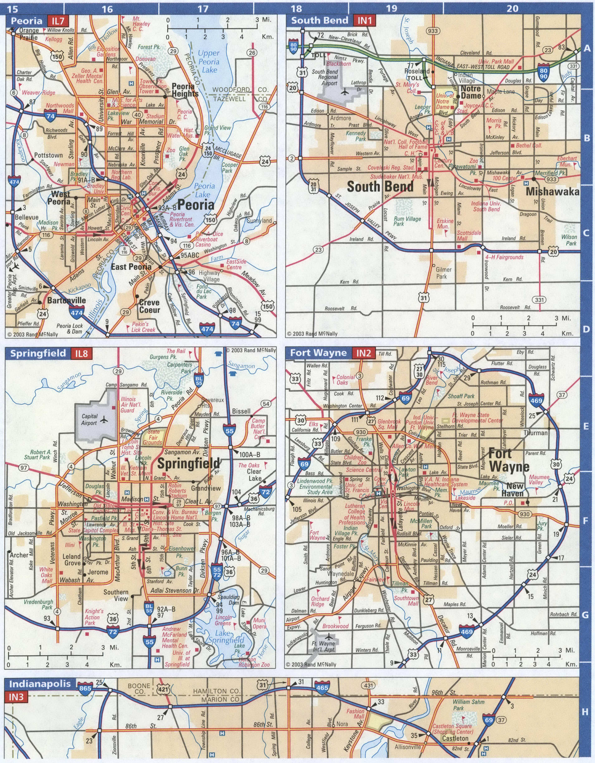 Cities Illinois maps