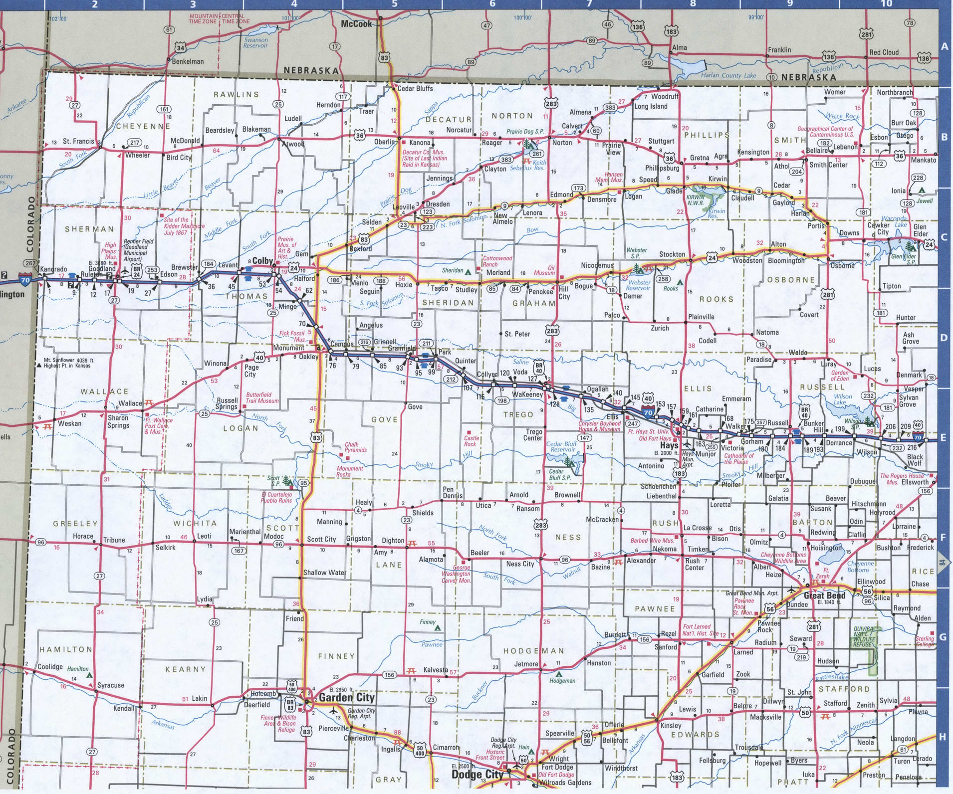 NorthWest Kansas map