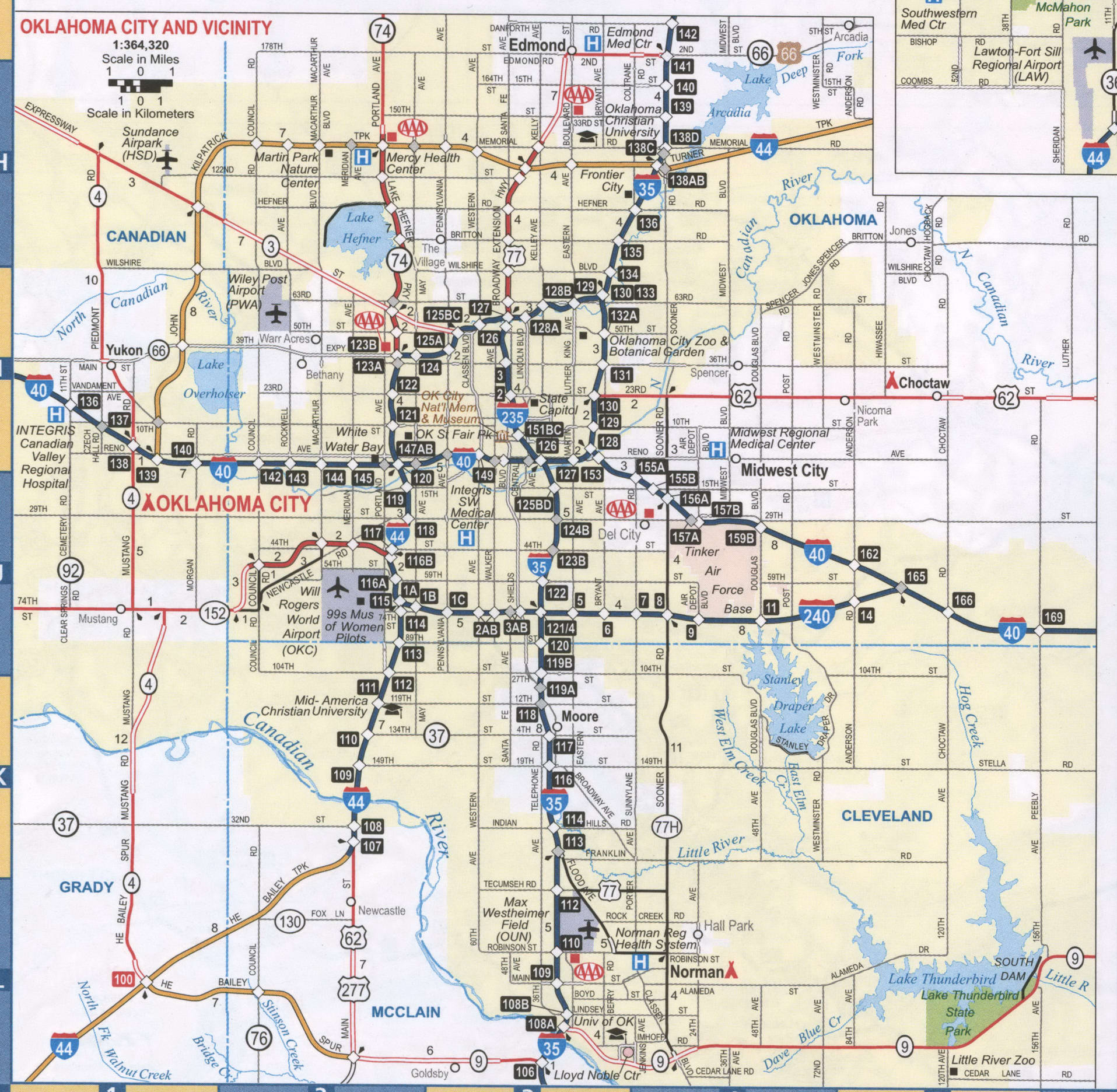 Oklahoma City road map