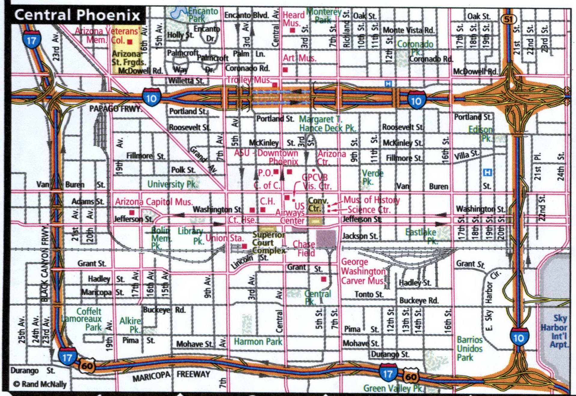 Central Phoenix map for truckers