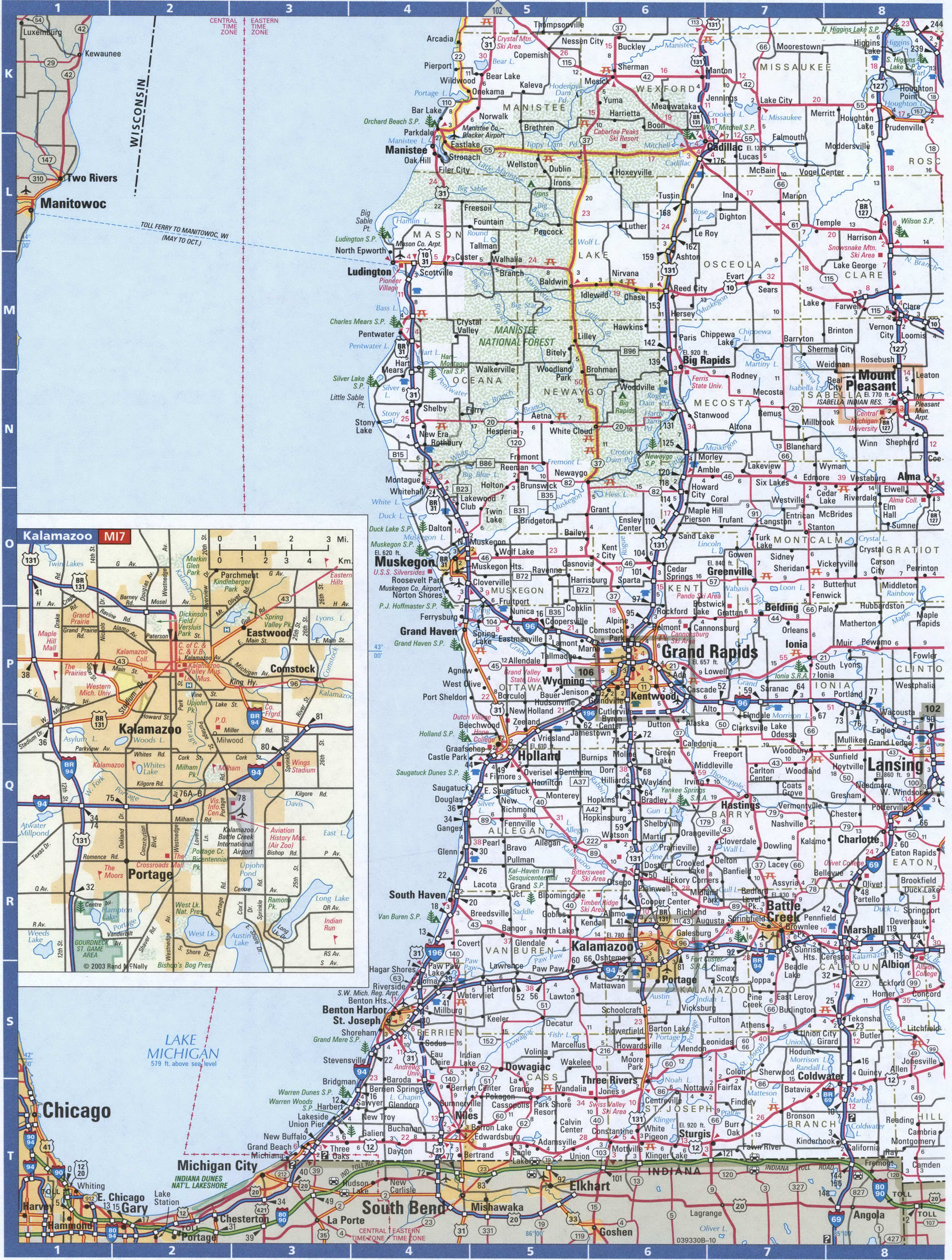 SouthWest Michigan map