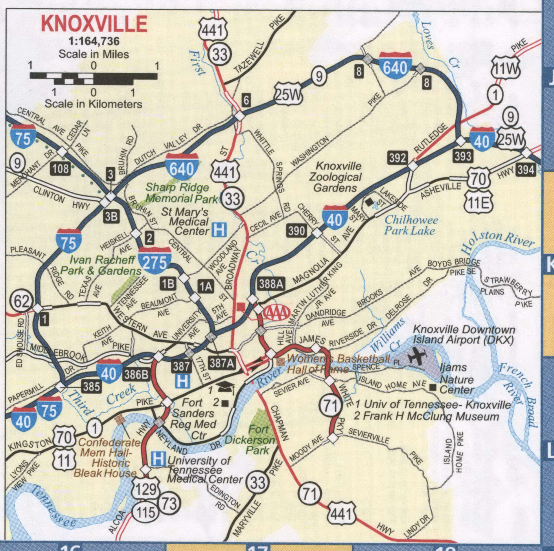 Knoxville road map