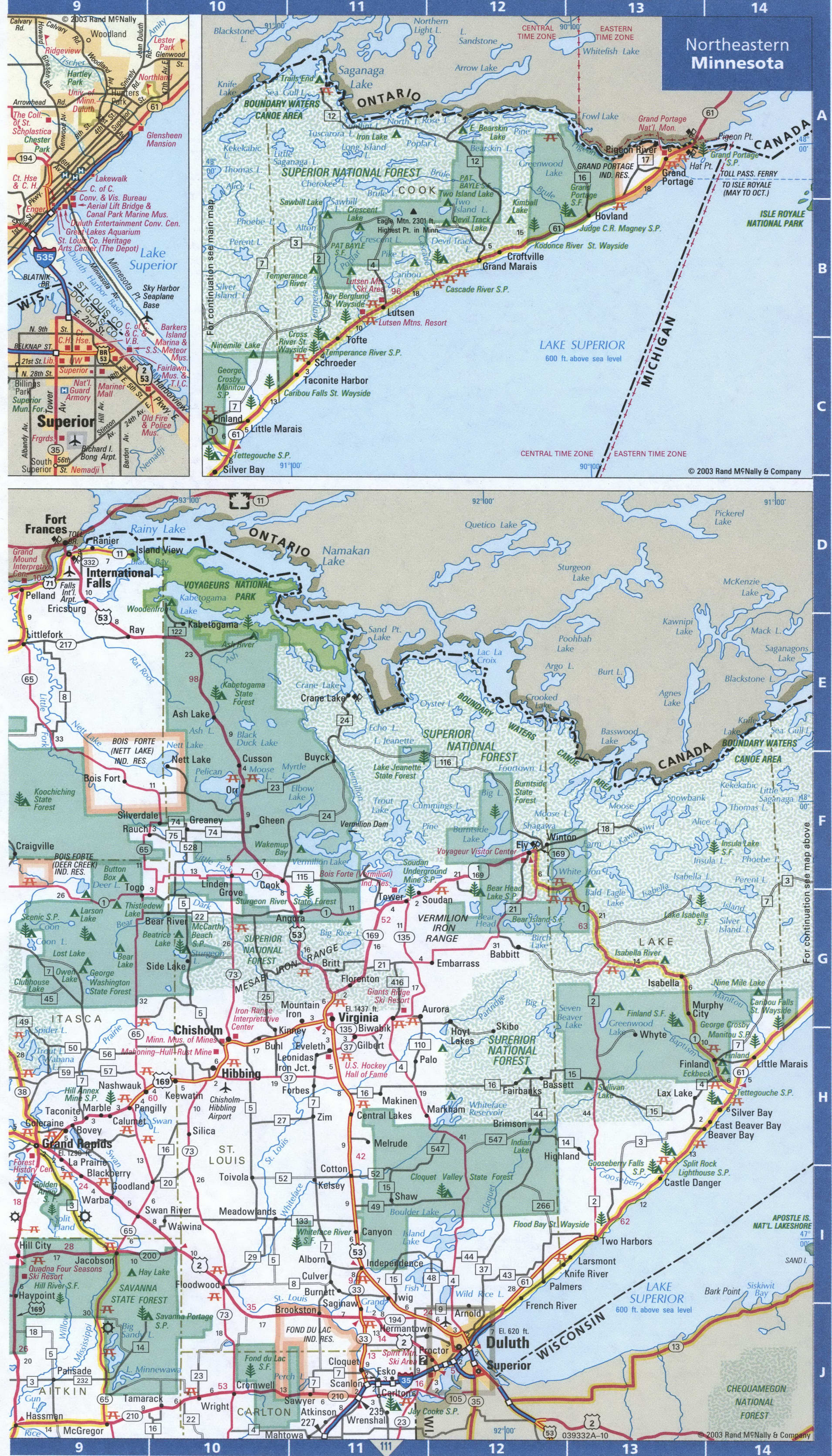 Northern Minnesota map