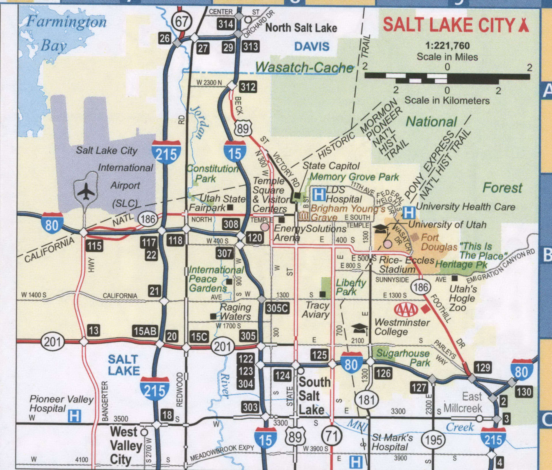 Salt Lake city road map