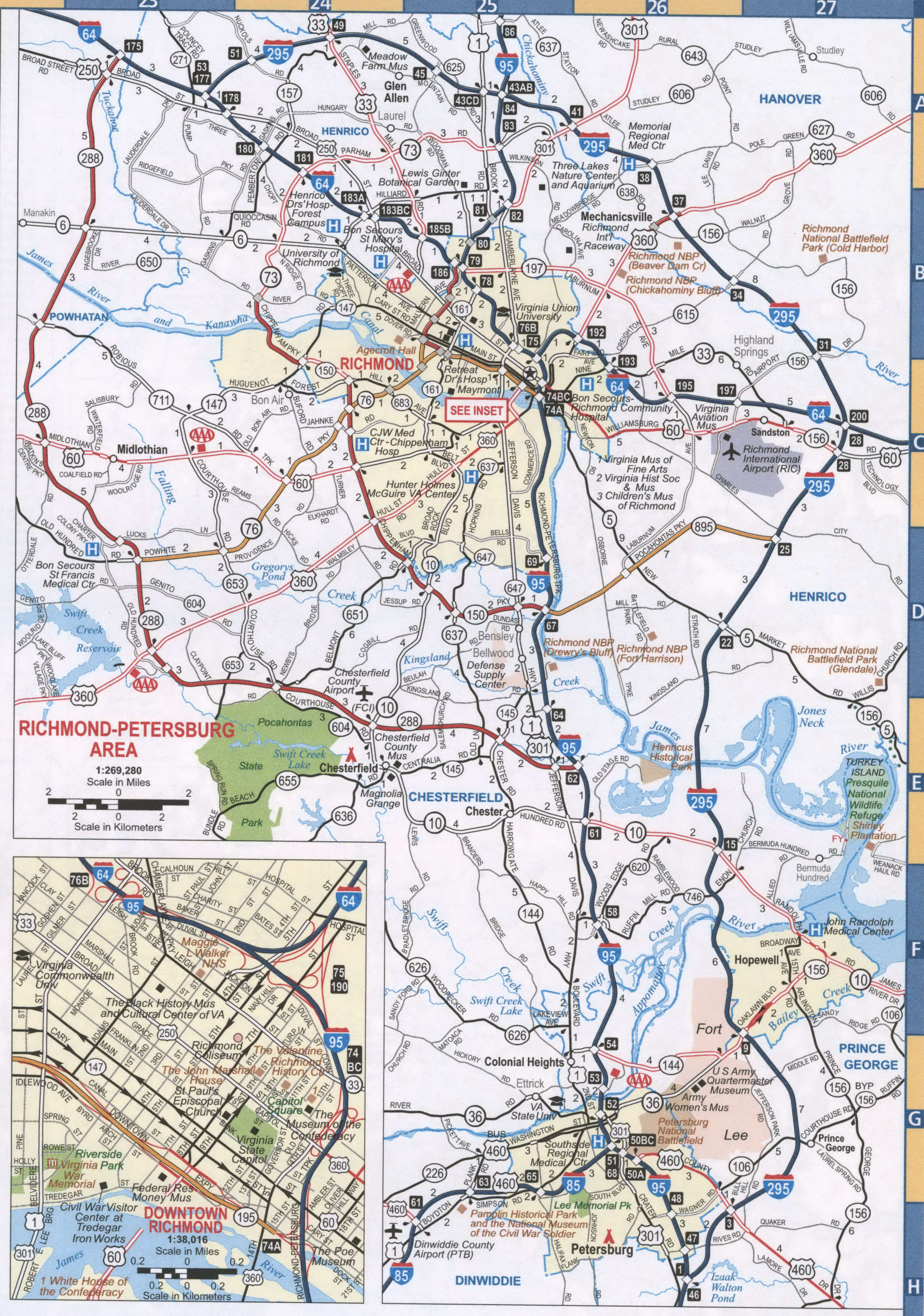 Richmond roads map