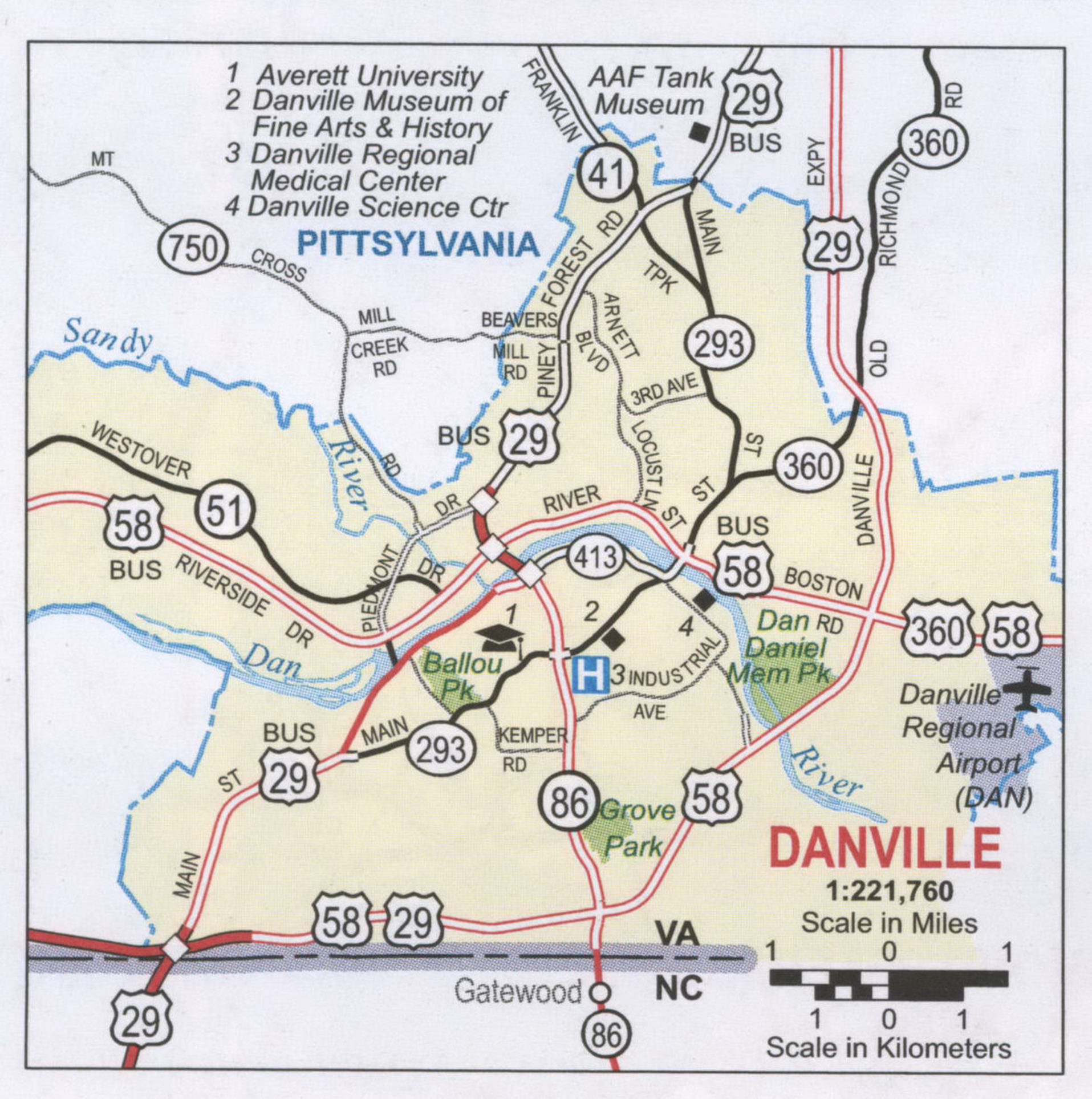 Danville road map
