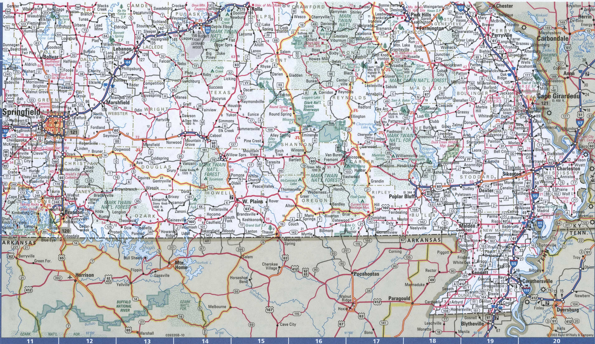 Printable Road Map Of Missouri