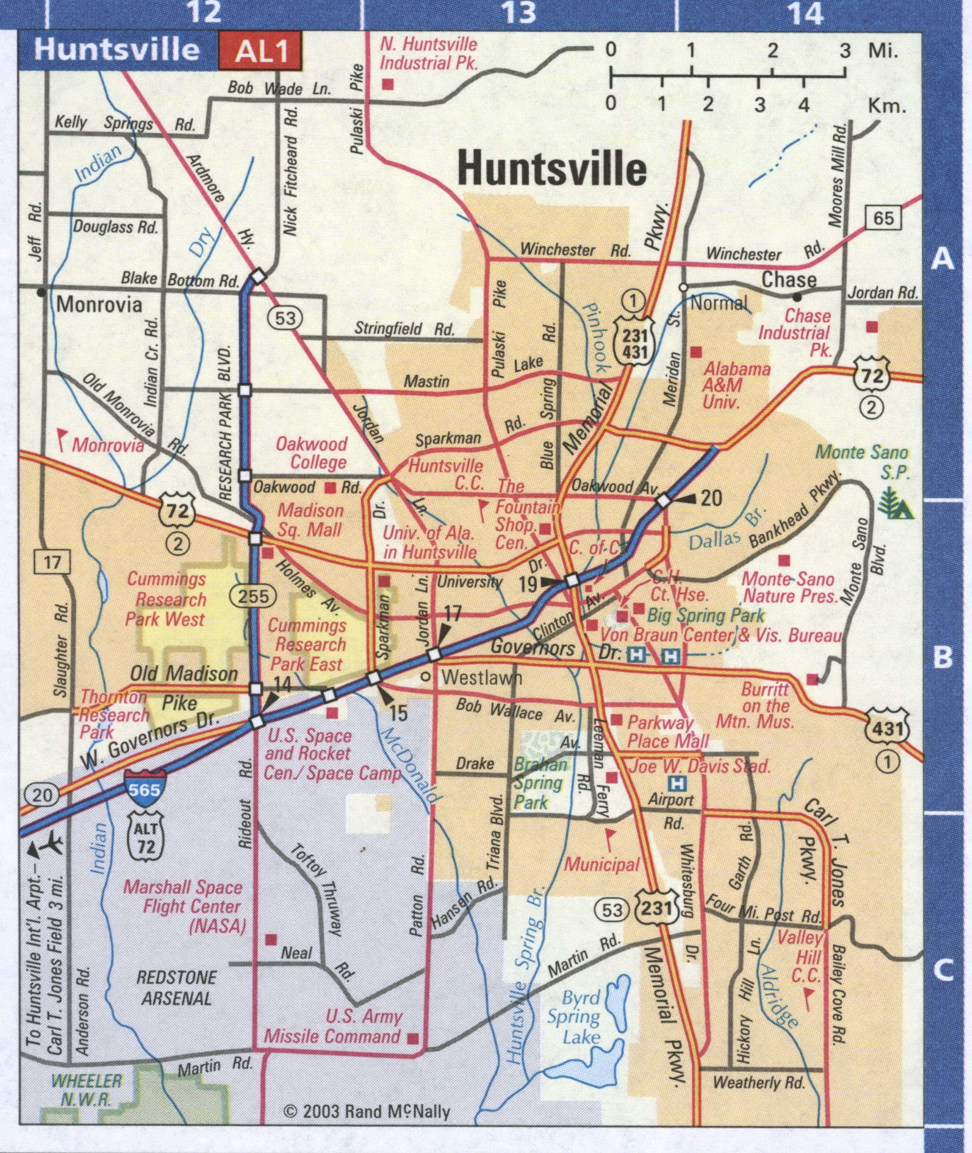 Huntsville road map