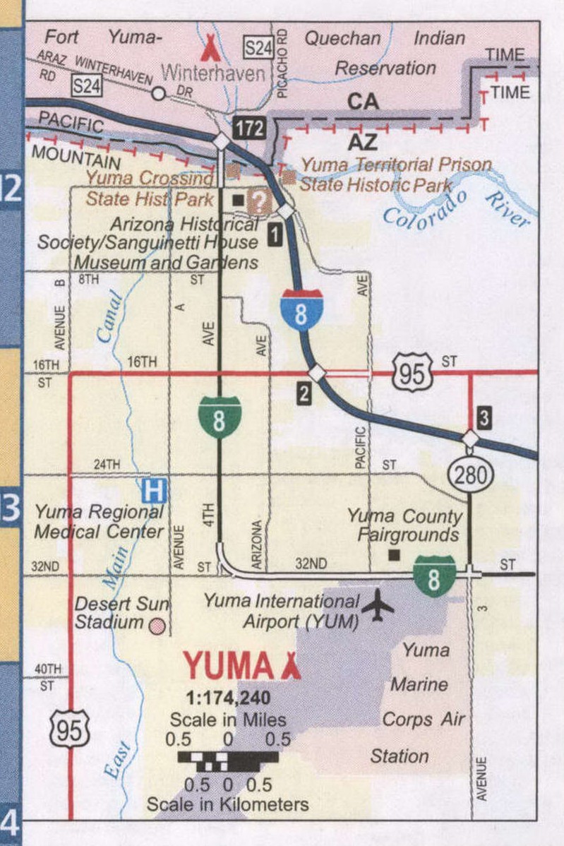 Yuma AZ road map