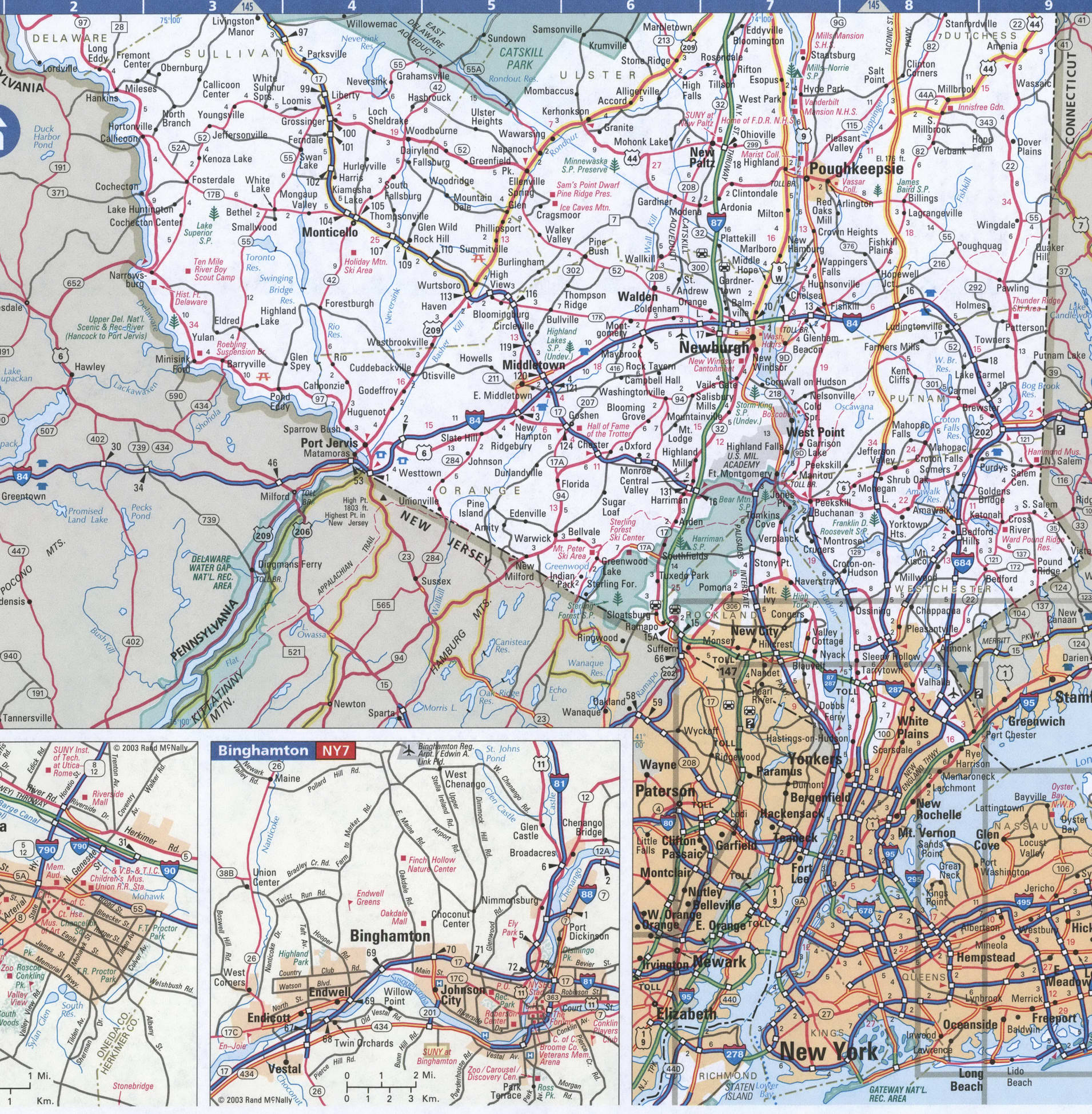 Southern New York map
