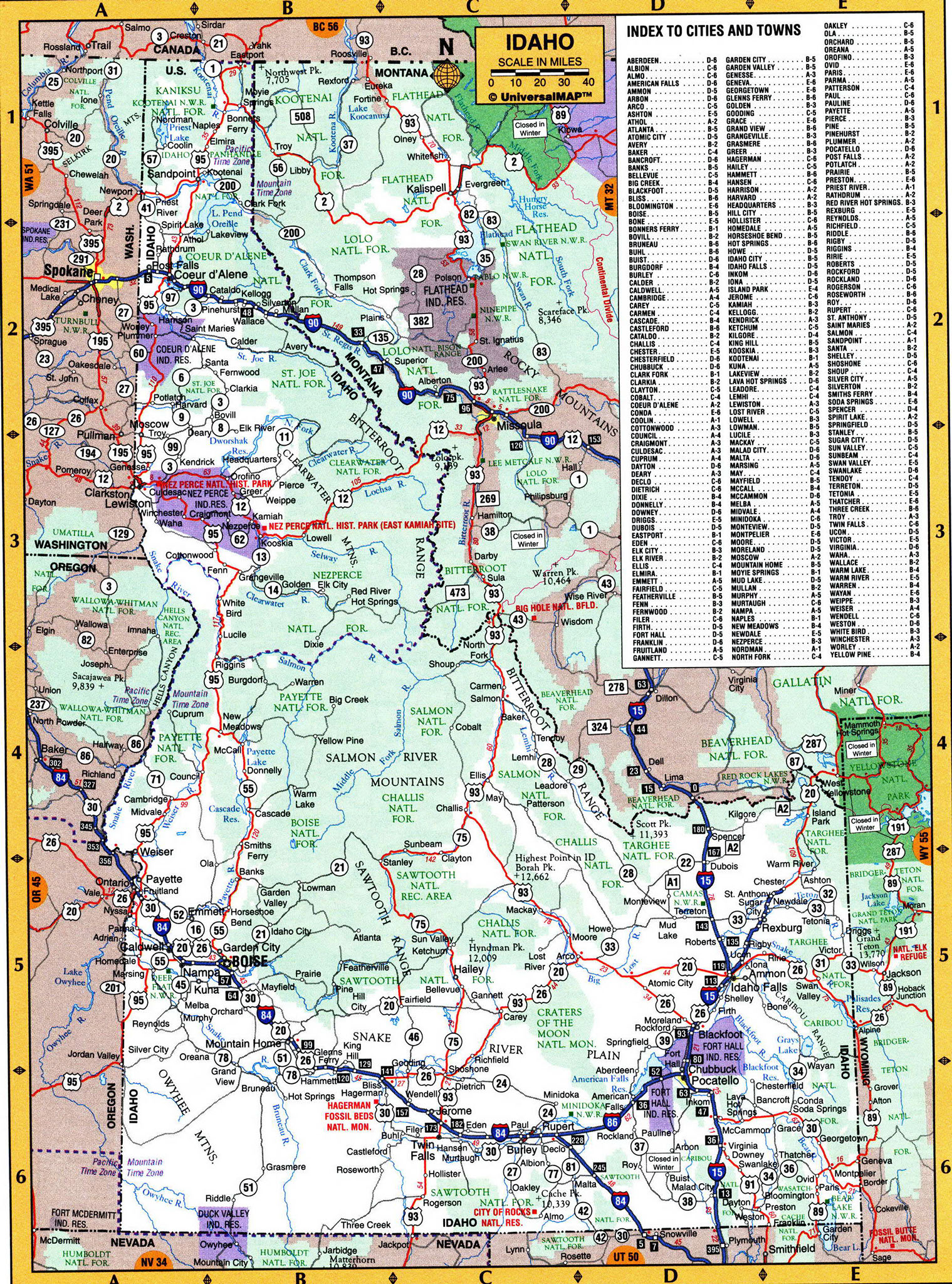 National Parks of Idaho state