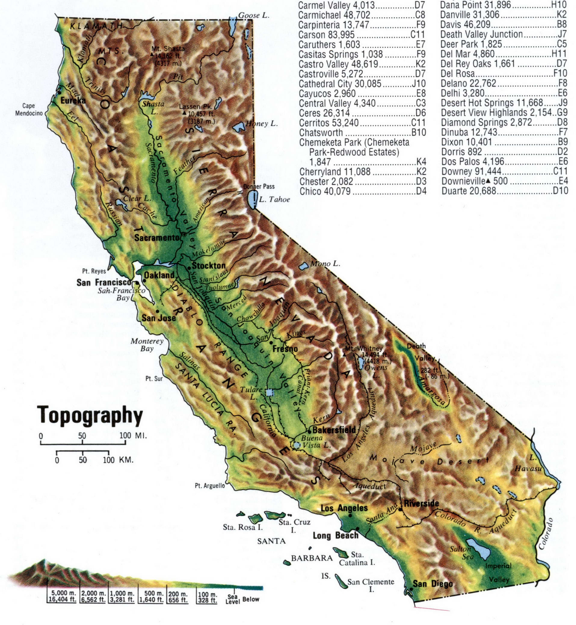 topo map California
