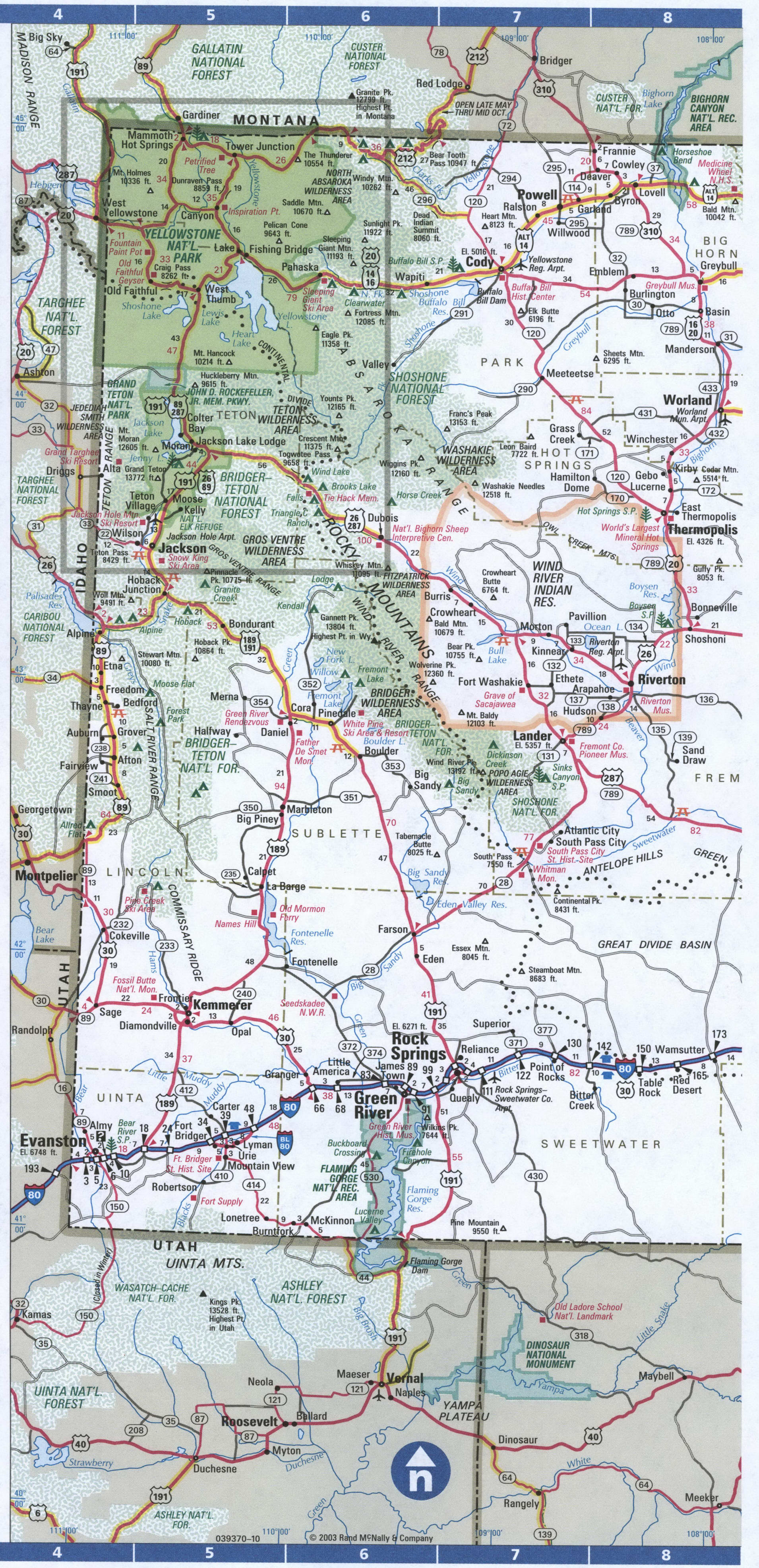 West Wyoming map