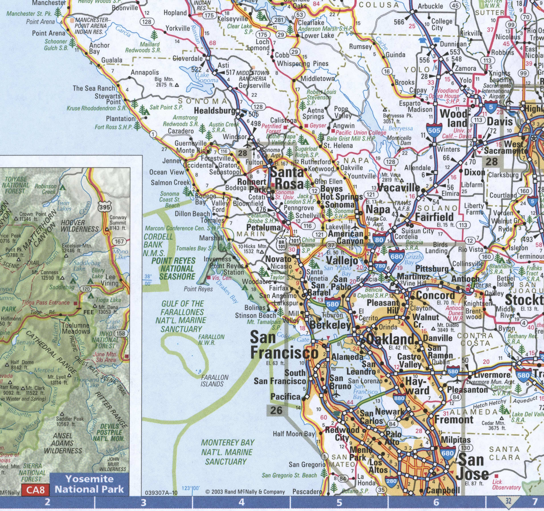 San Francisco Bay region map