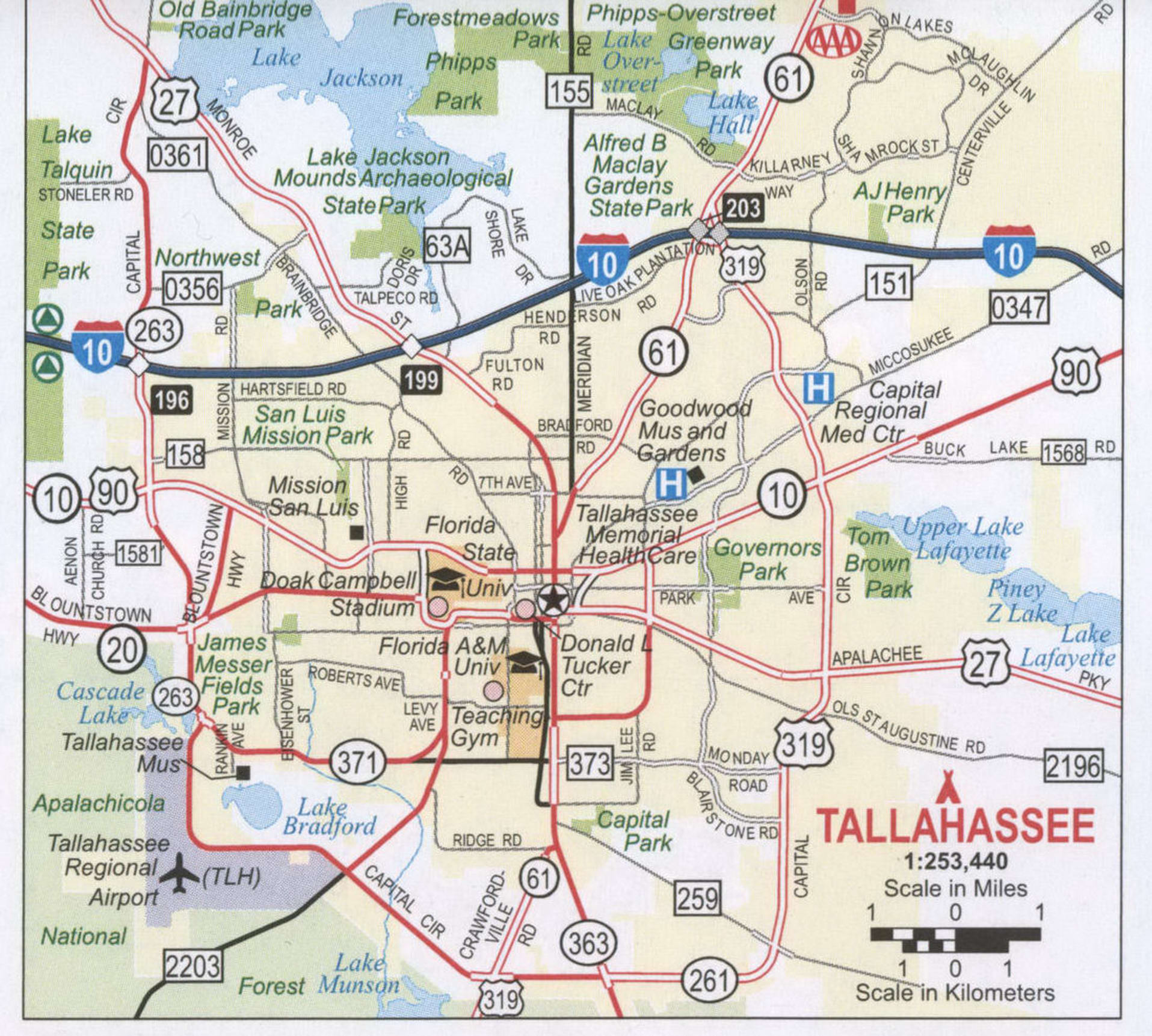 Tallahassee FL road map