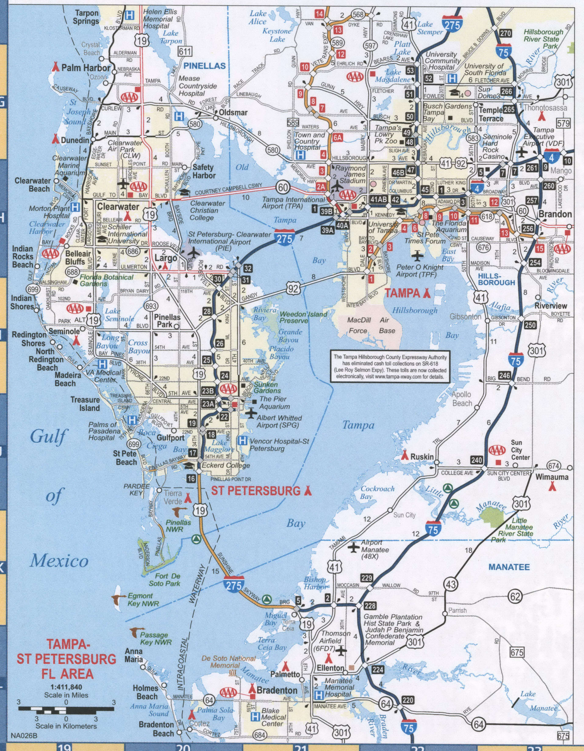 Tampa FL road map