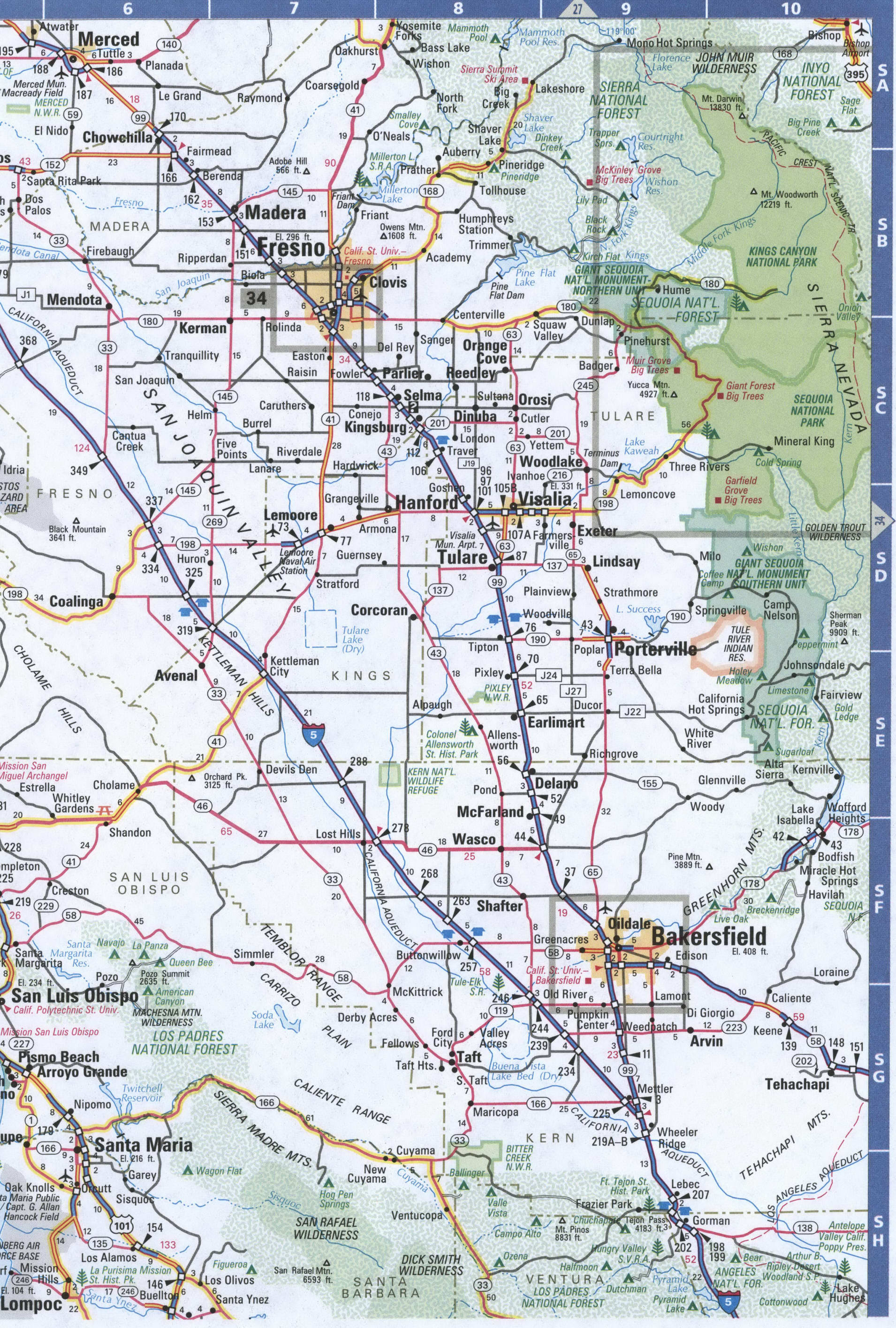 central California map