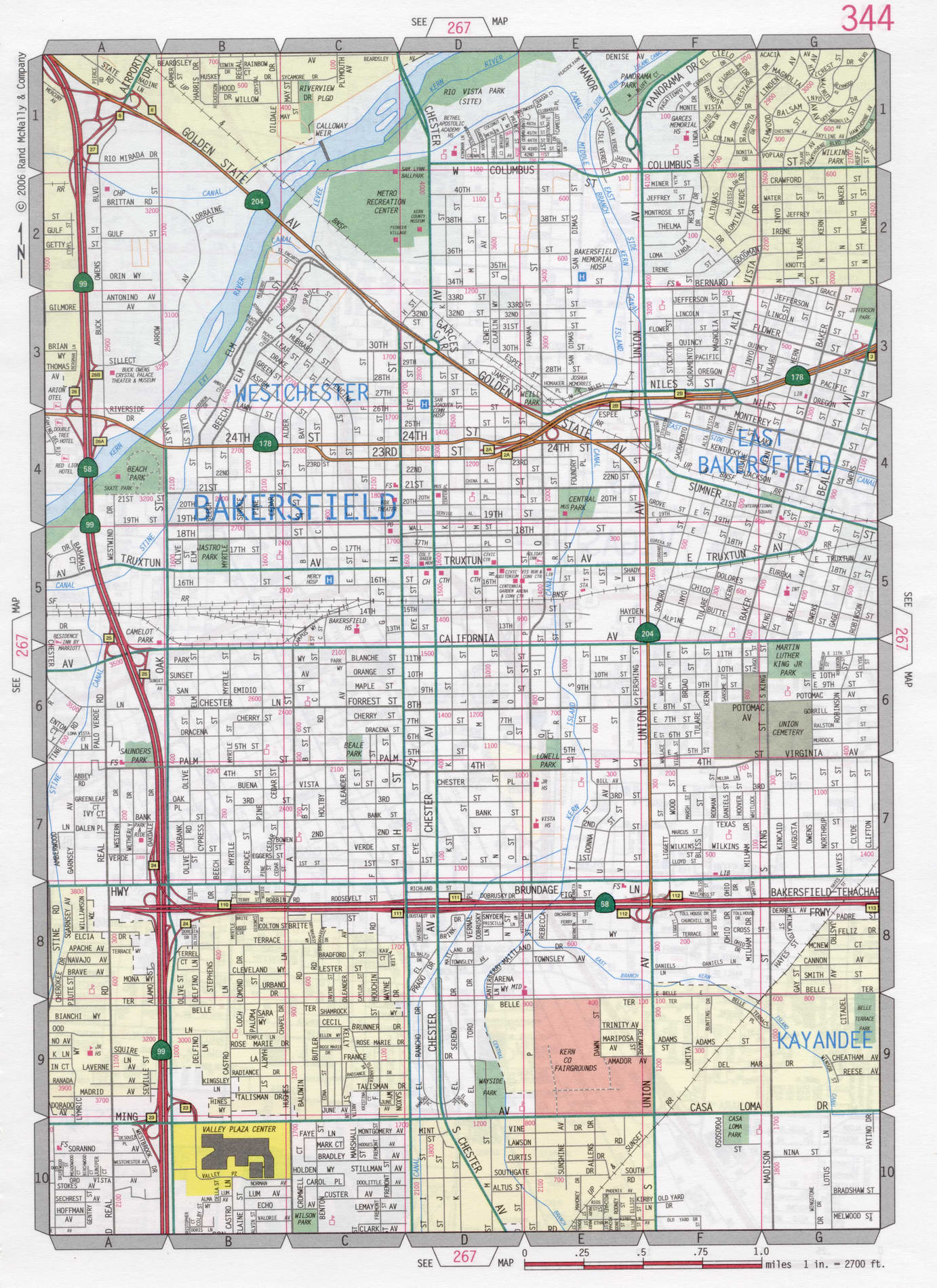 Bakersfield road map