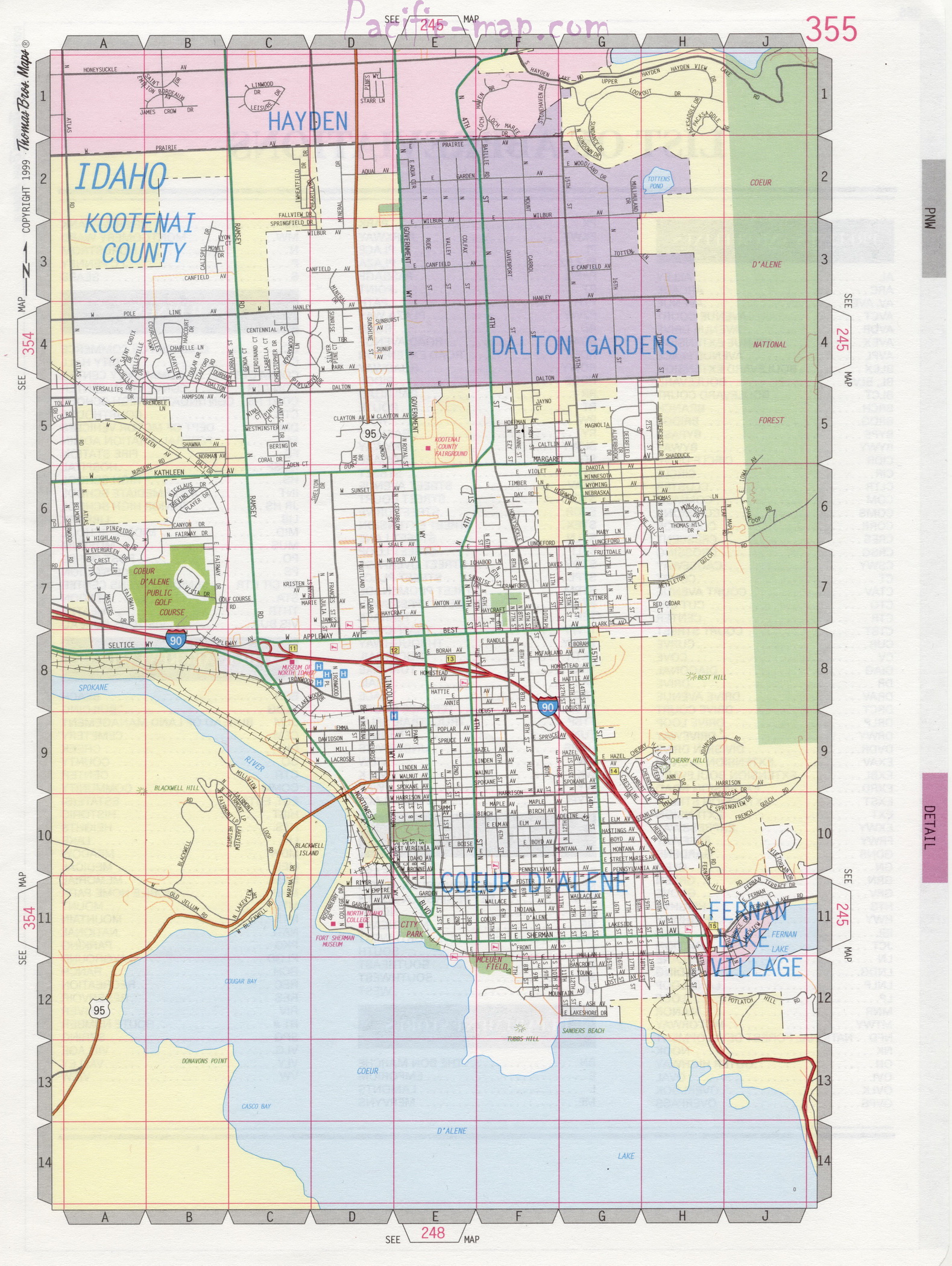 Coeur D'Alene  city map