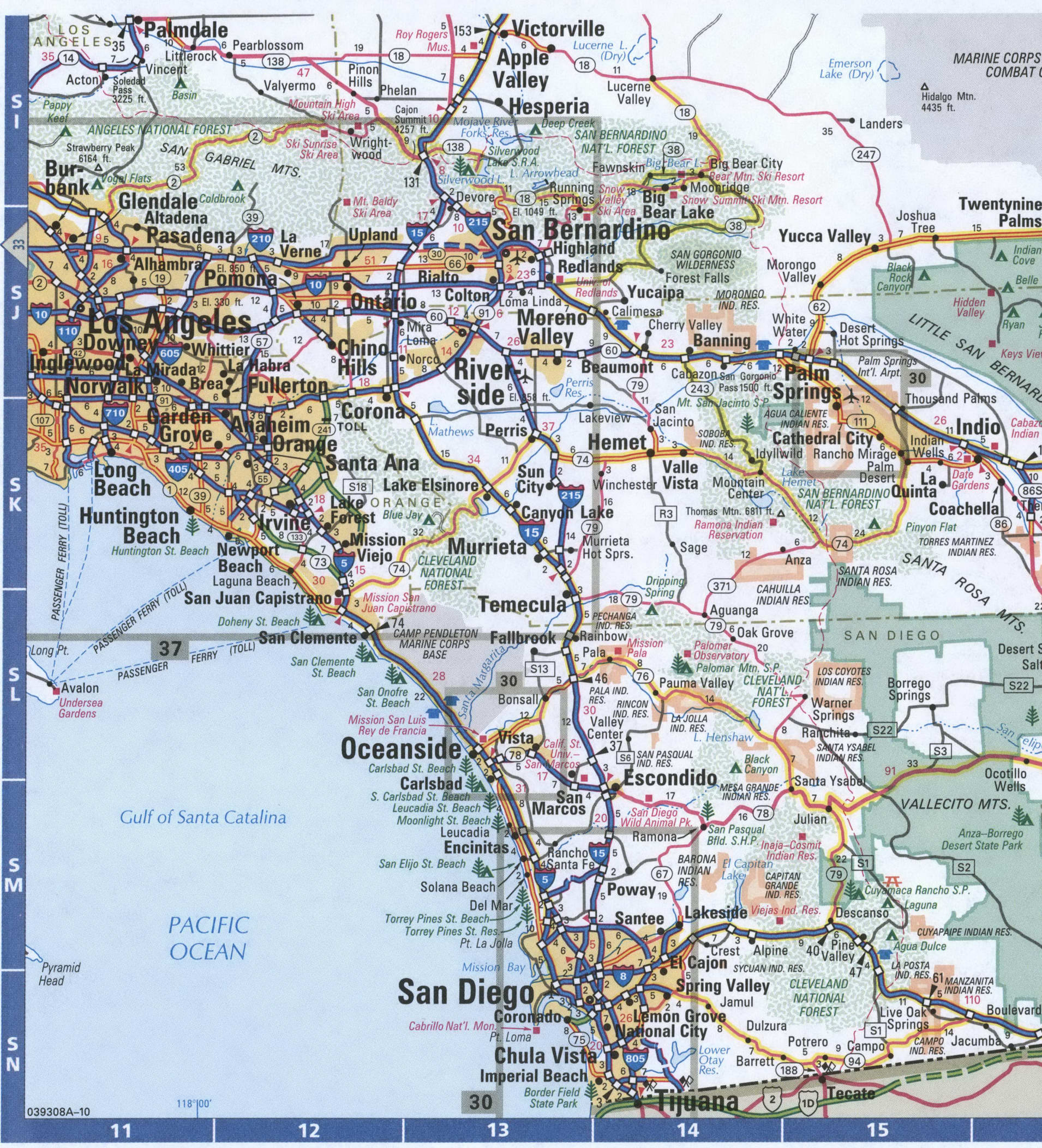 South California map