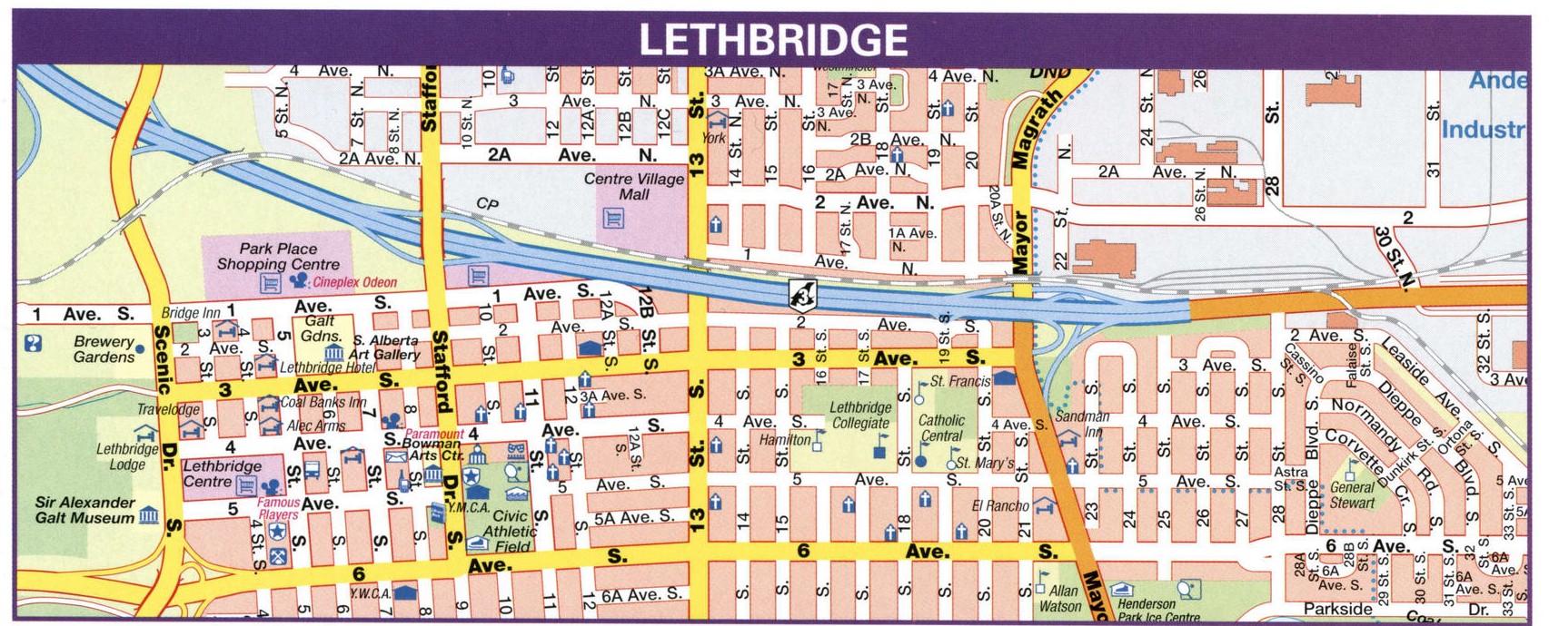 Lethbridge road map