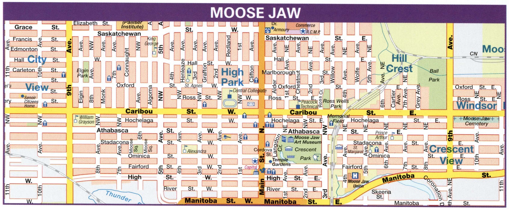 Moose Jaw road map