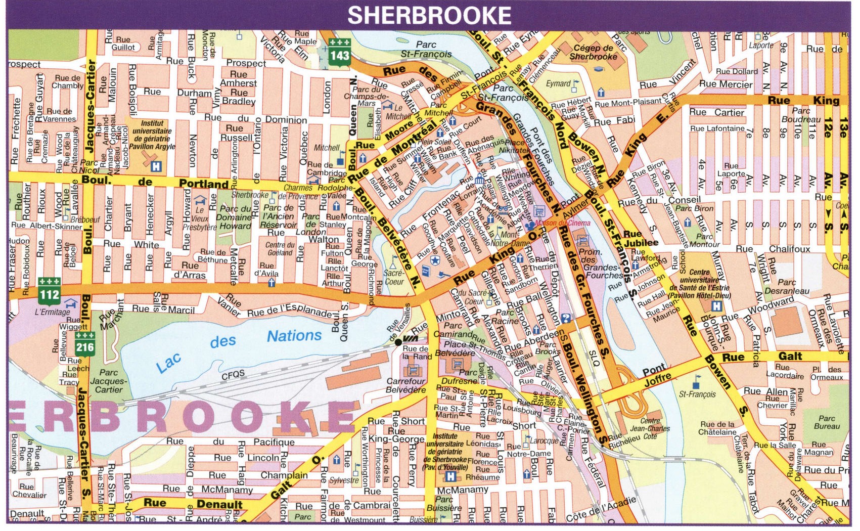 Sherbrooke road map