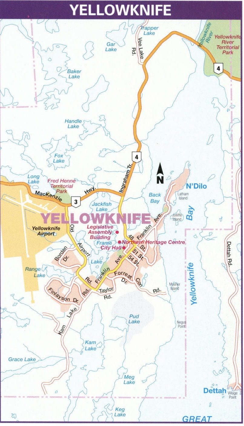 Yellowknife road map