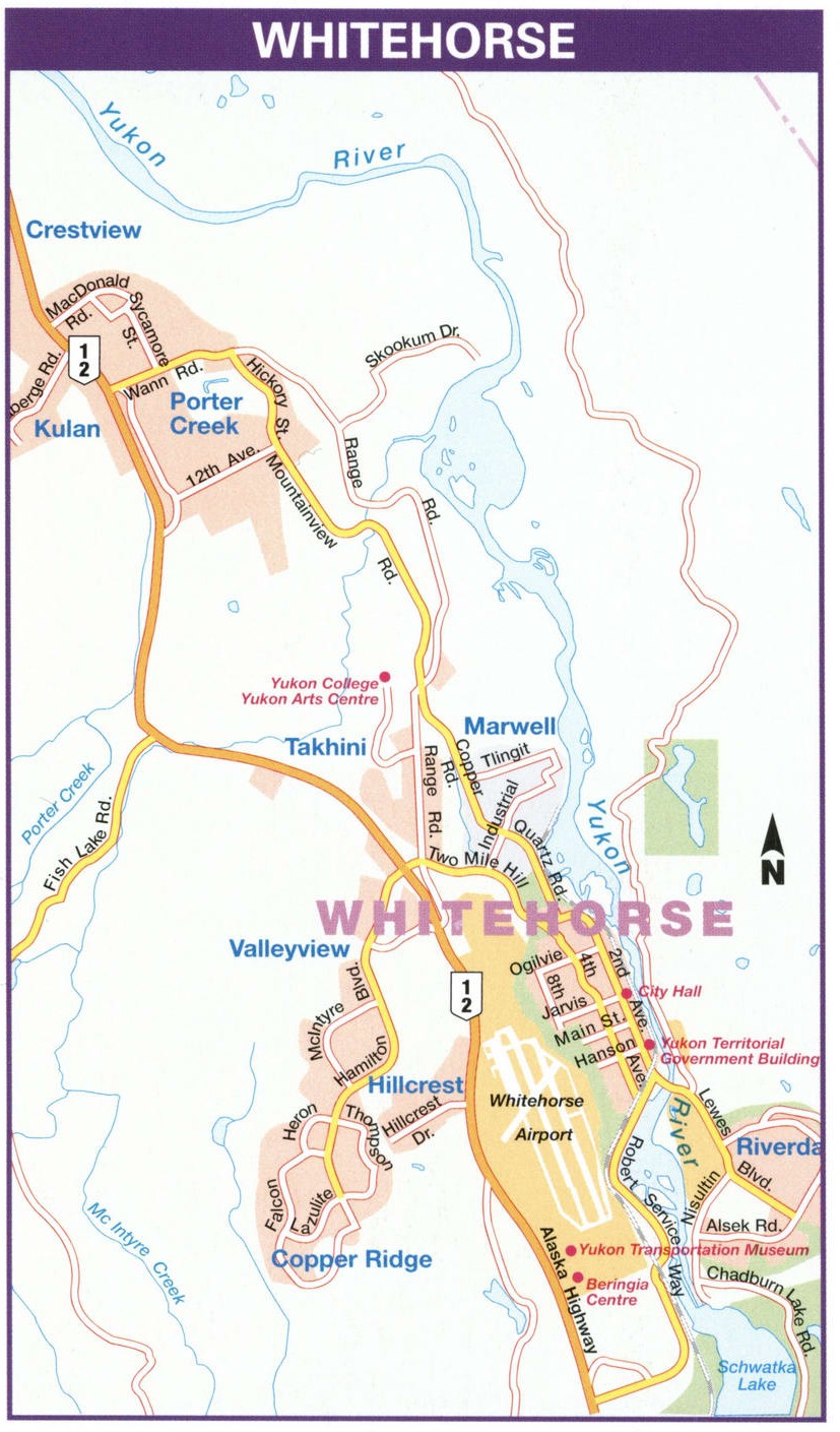 Whitehorse map road