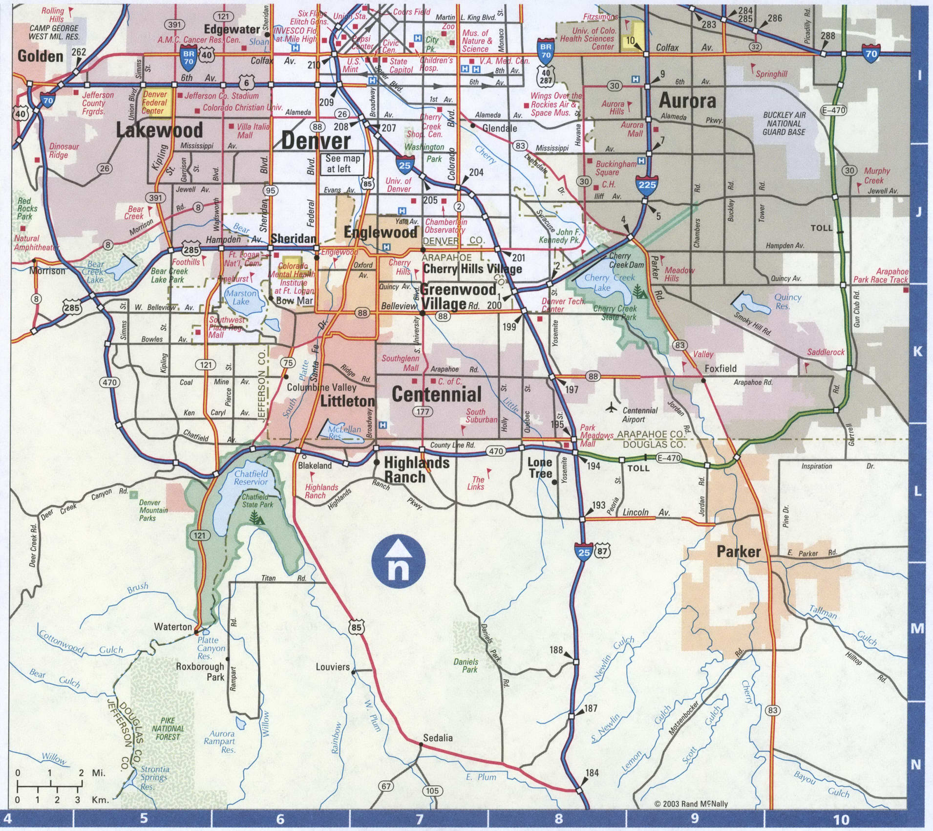 Colorado map Denver