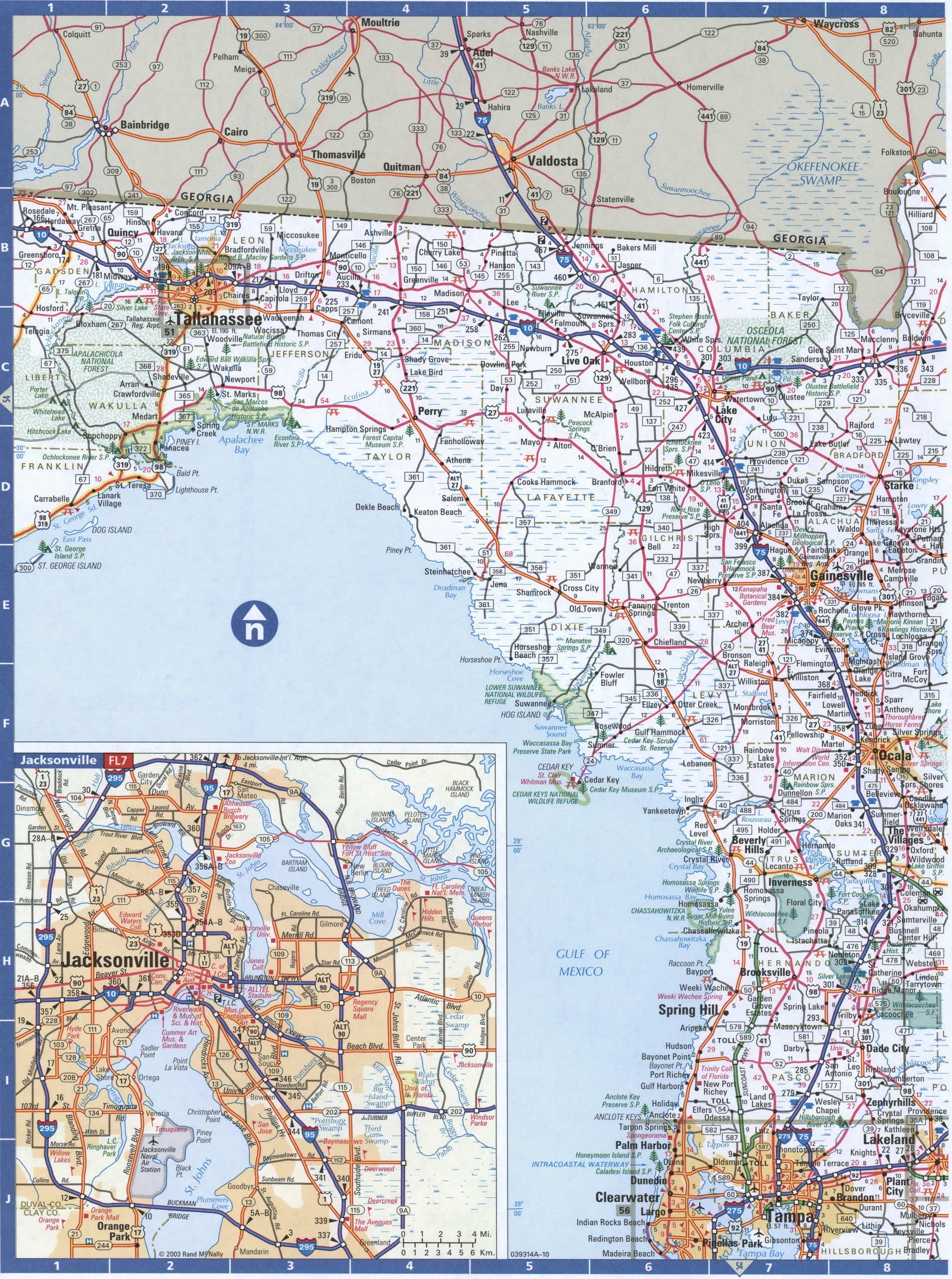 North West Florida map